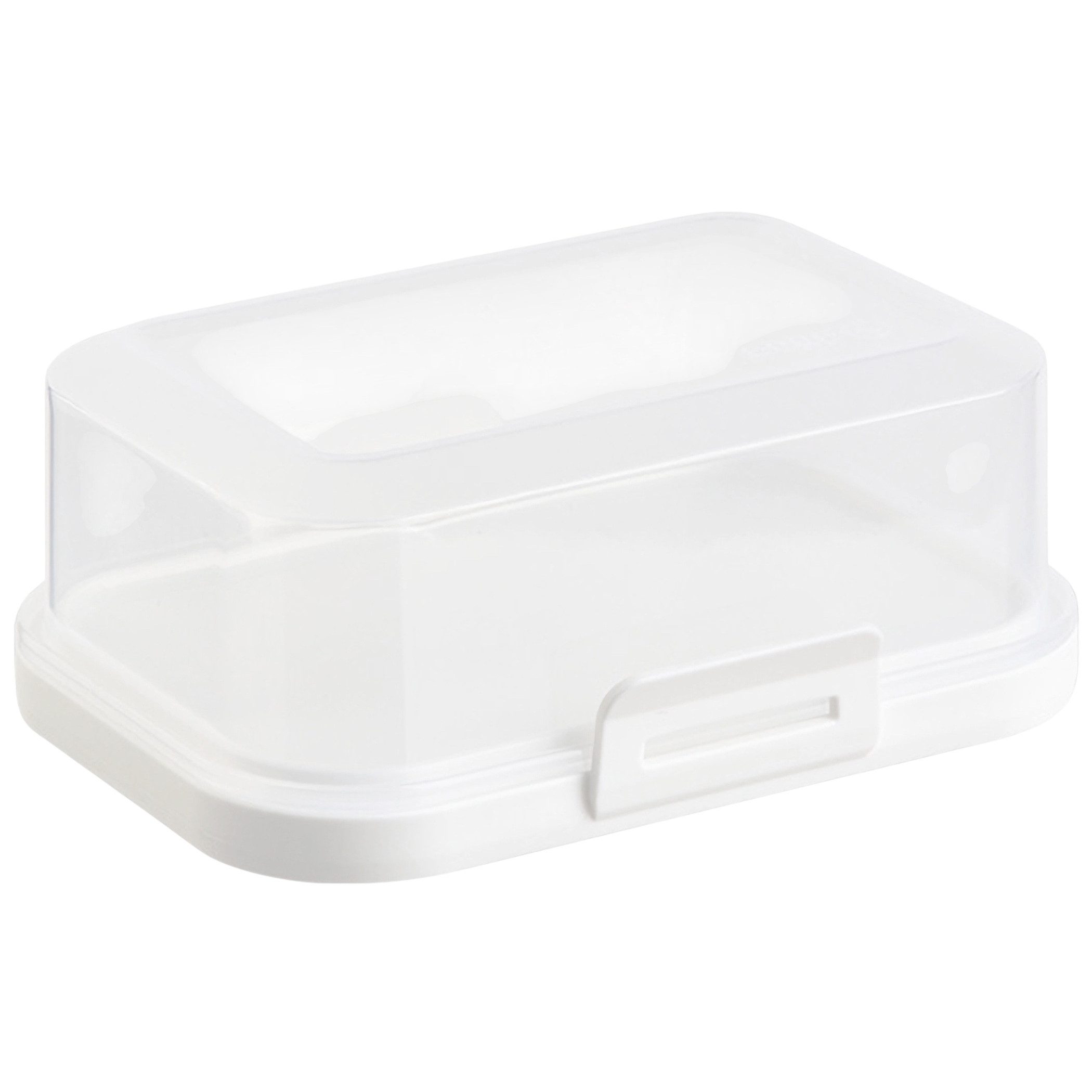 Engelland Butterdose Stapelbare Butter-/Käsedose, Kunststoff, (Vorteils-Set, 1-tlg., mit sicherem Klickverschluss), stapelbar, platzsparend, Ordnung im Kühlschrank, BPA-Frei, Mehrzweck