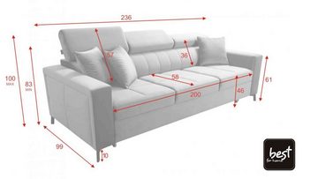 Best for Home Schlafsofa SIMON für das Wohnzimmer, Gästezimmer