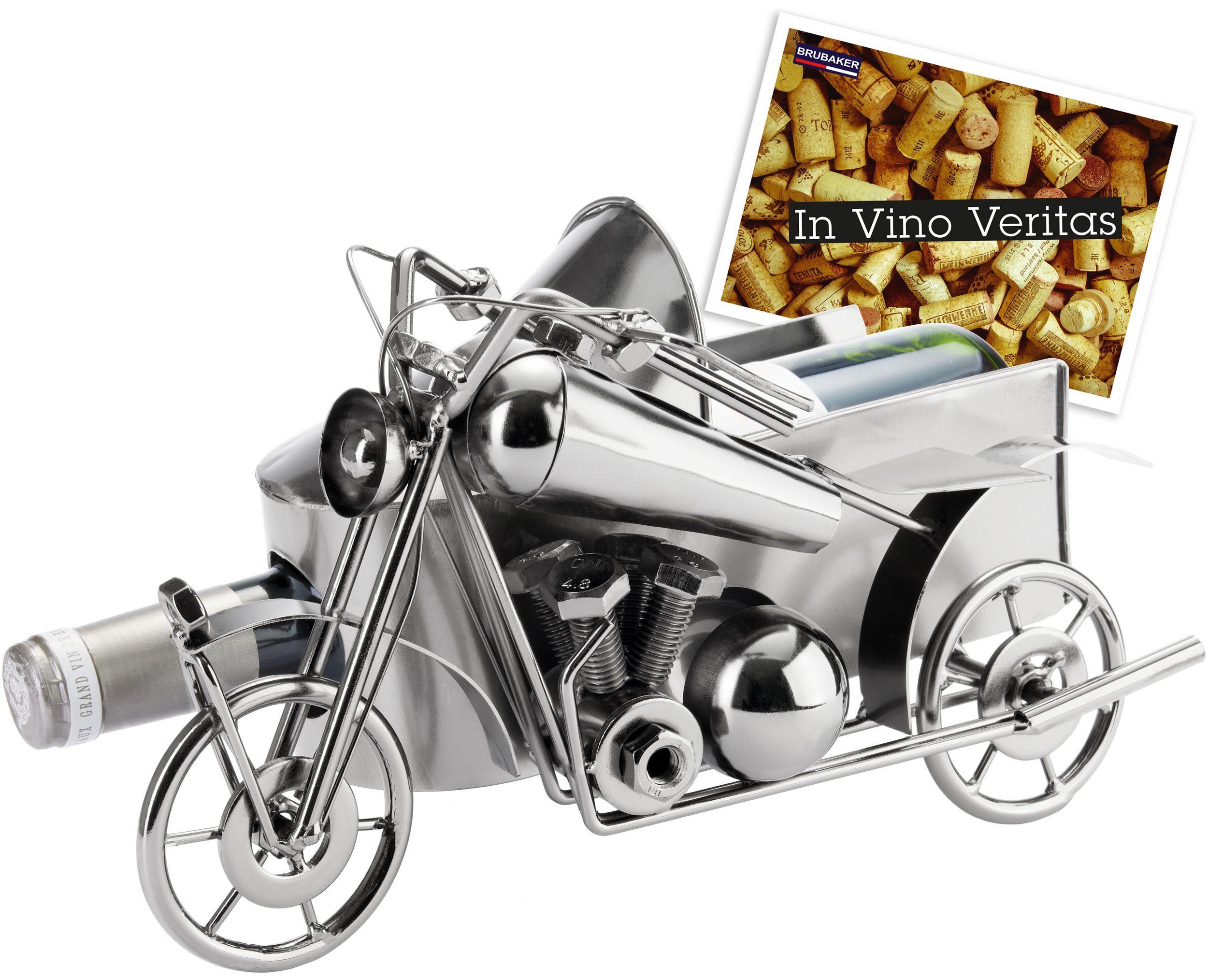 Weinflaschenhalter Vintage Motorrad mit Beiwagen Flaschenhalter
