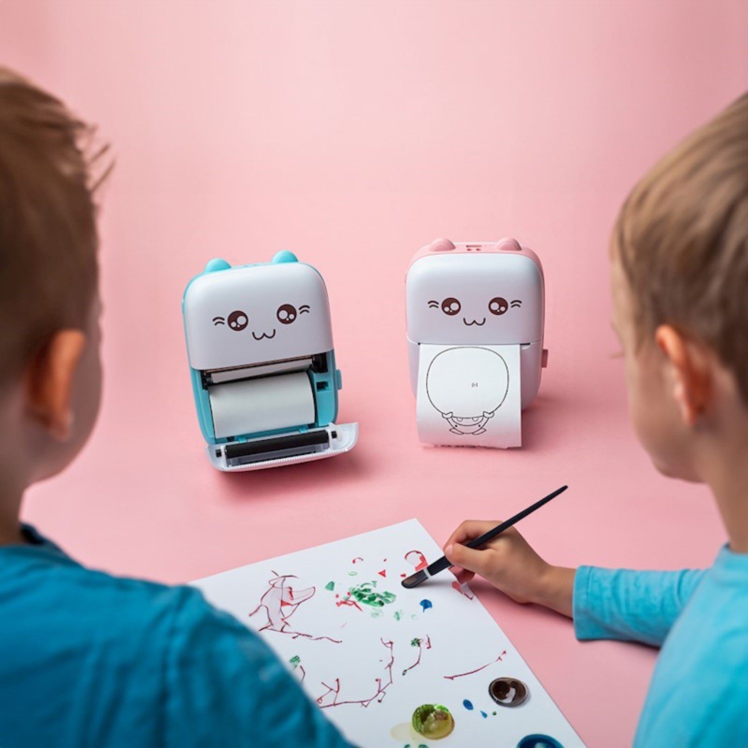 MaXlife Bluetooth-Thermodrucker Tragbarer Drucker Etikettendruck für Kinder Etikettendrucker