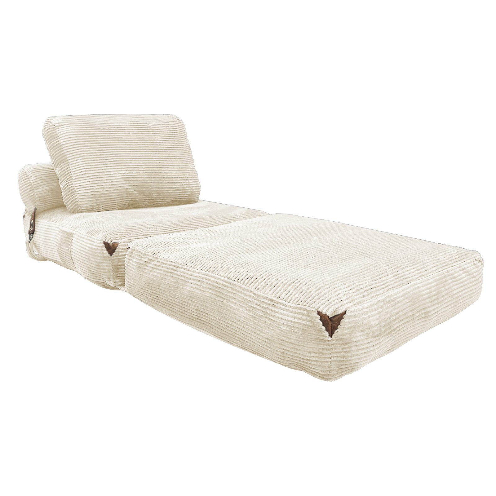 HTI-Living Loungesessel Klappsessel Aruna mit Schlaffunktion in Weiß (1 Stück, 1-St), gemütliche Sitzhöhe – Bild 2 von 5