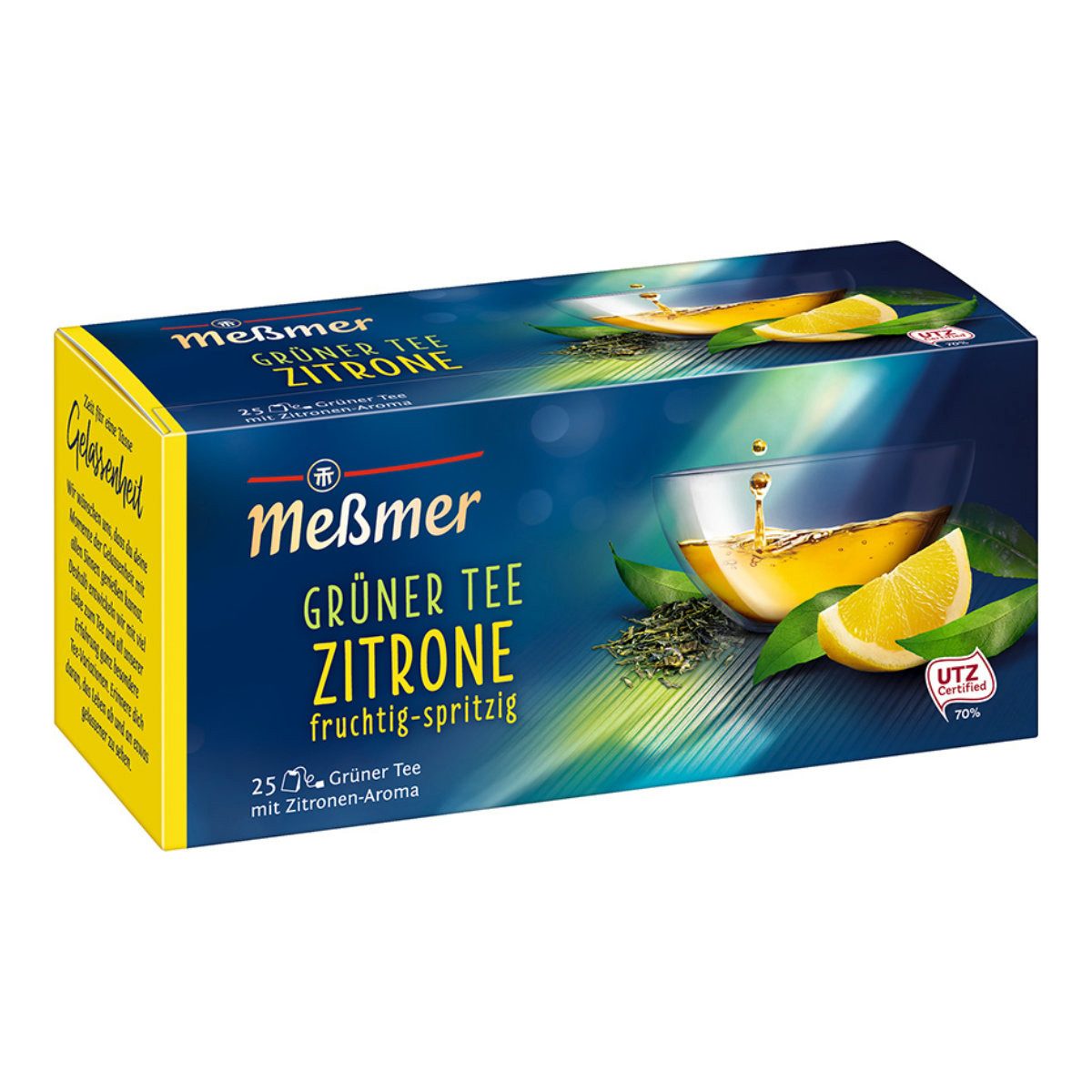 Meßmer Tee, Meßmer Grüner Tee Zitrone fruchtig und spritzig im Beutel 43g