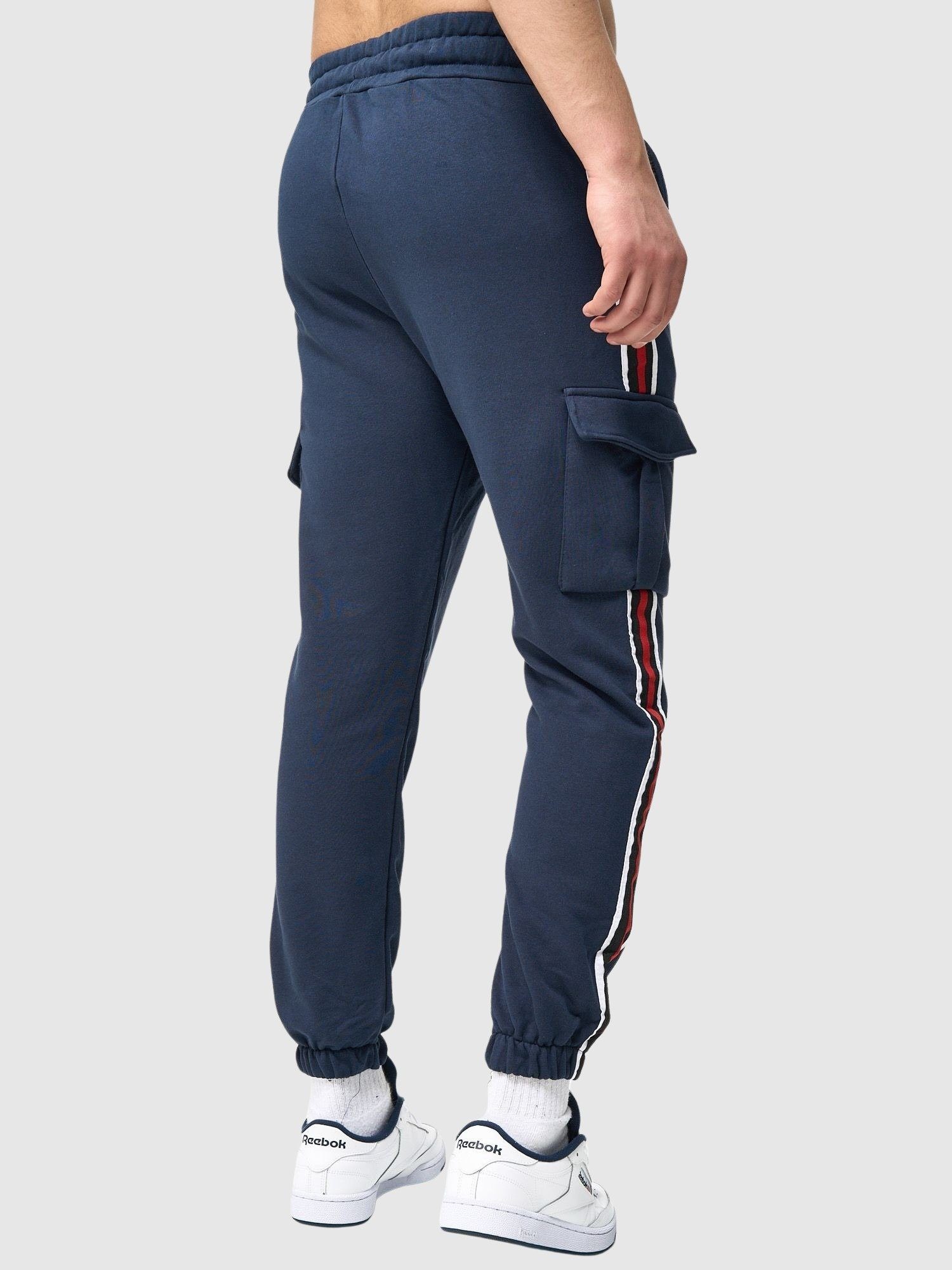 John Kayna Jogginghose Herren Trainingshose Trainingshose Sweatpants hose Sweatpants, Männer Casual Sport Cargo Jogginghose Fitness Freizeit (Sporthose 1-tlg) Navy