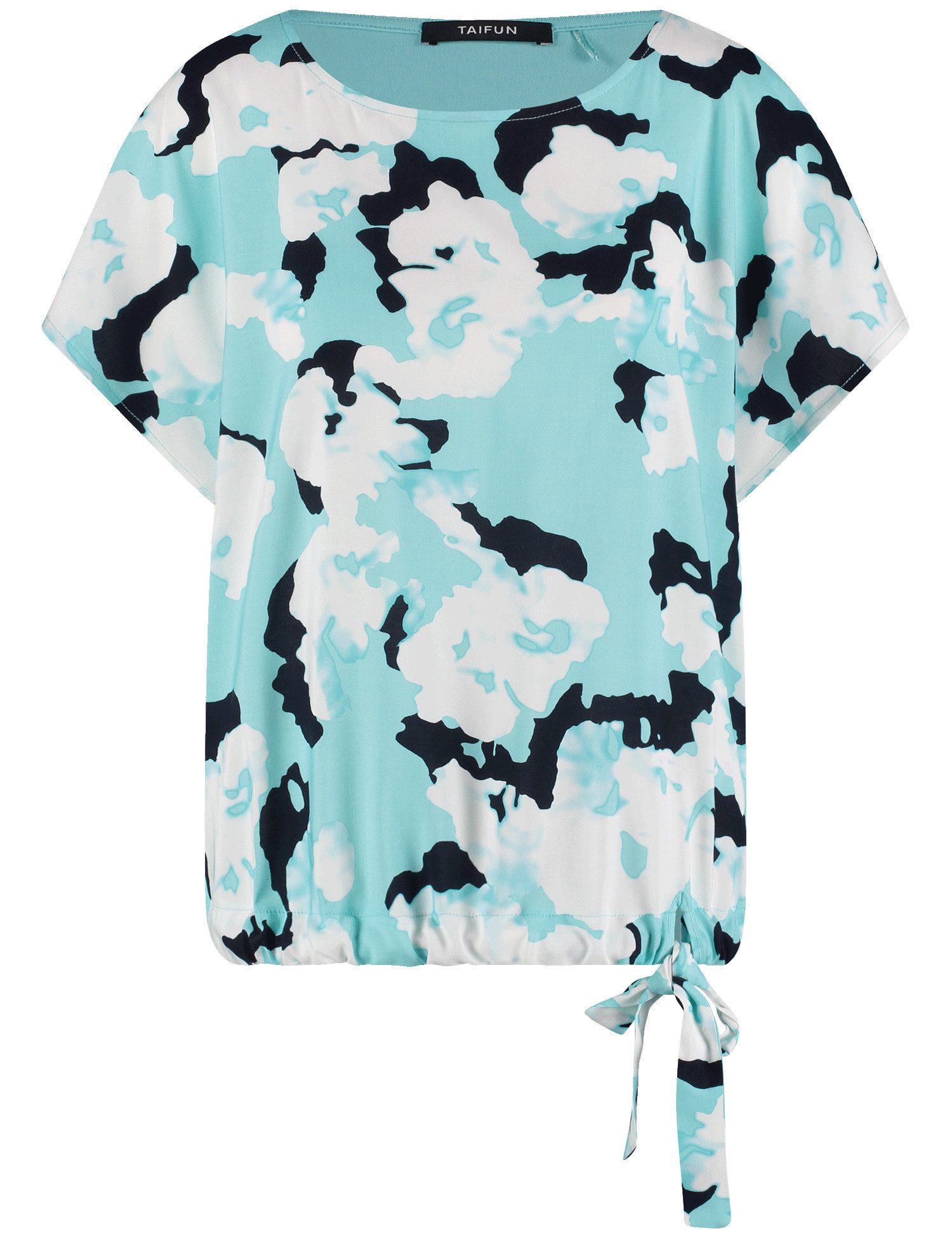 Taifun T-Shirt - Shirt mit Knotendetail und Frontprint