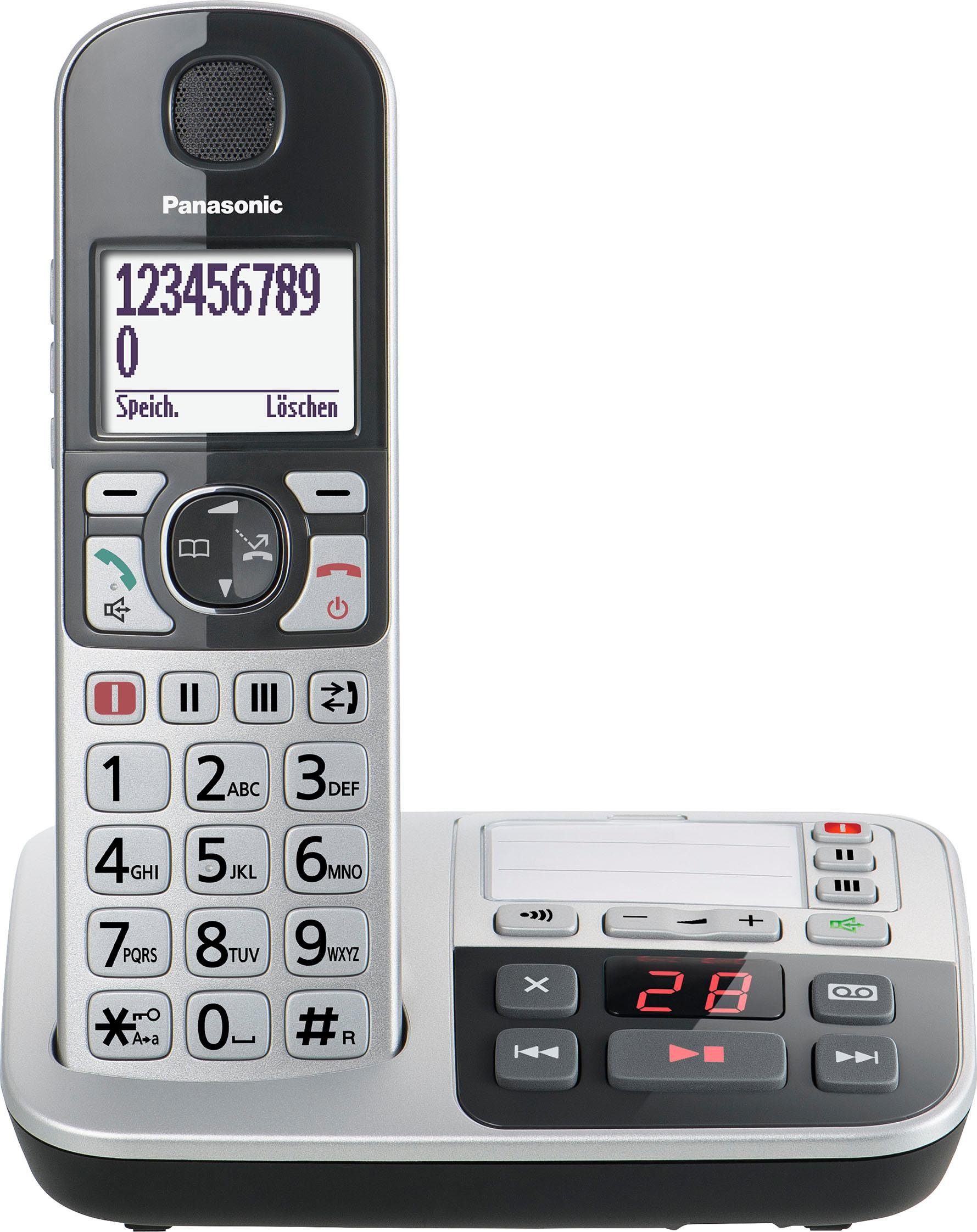 KX-TGE520 Anrufbeantworter) inkl. Seniorentelefon Panasonic (Mobilteile: 1,