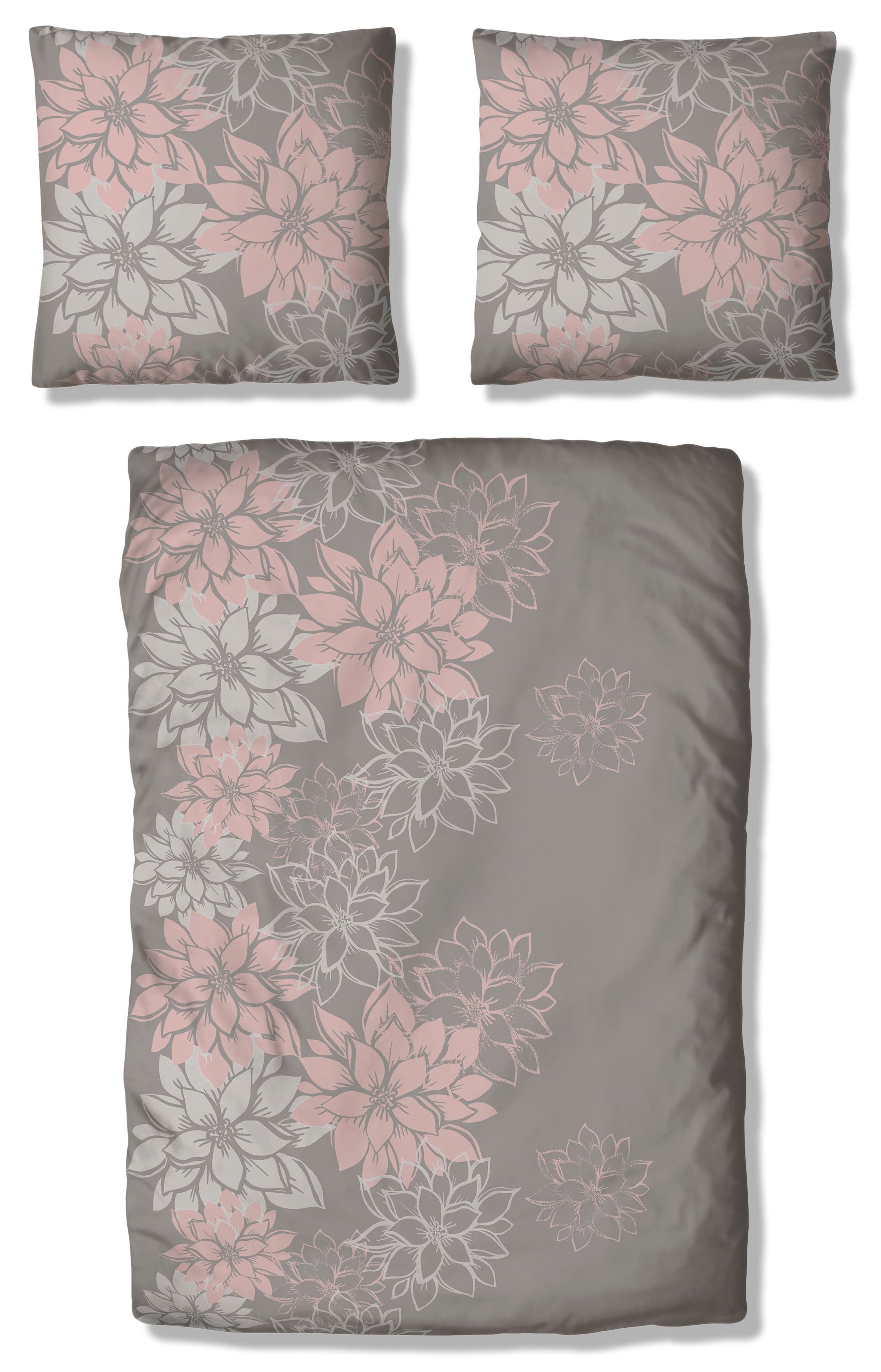 Home affaire Bettwäsche "Susan in Gr. 135x200 oder 155x220 cm" 2 Stk. tlg. günstig online kaufen