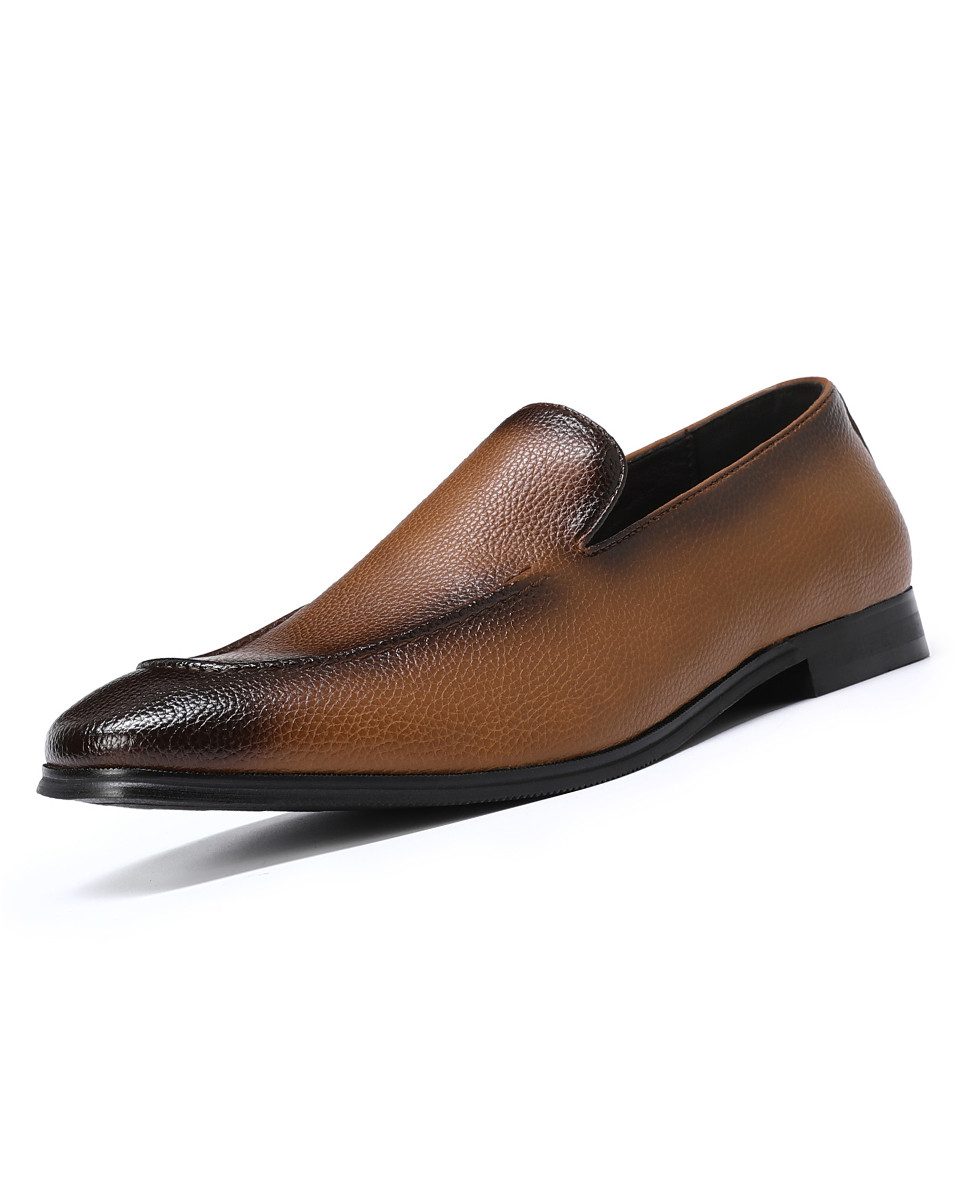 Allthemen Slip-On Sneaker Eleganter Herren-Loafer mit Litschimuster Schlupfschuh für Business