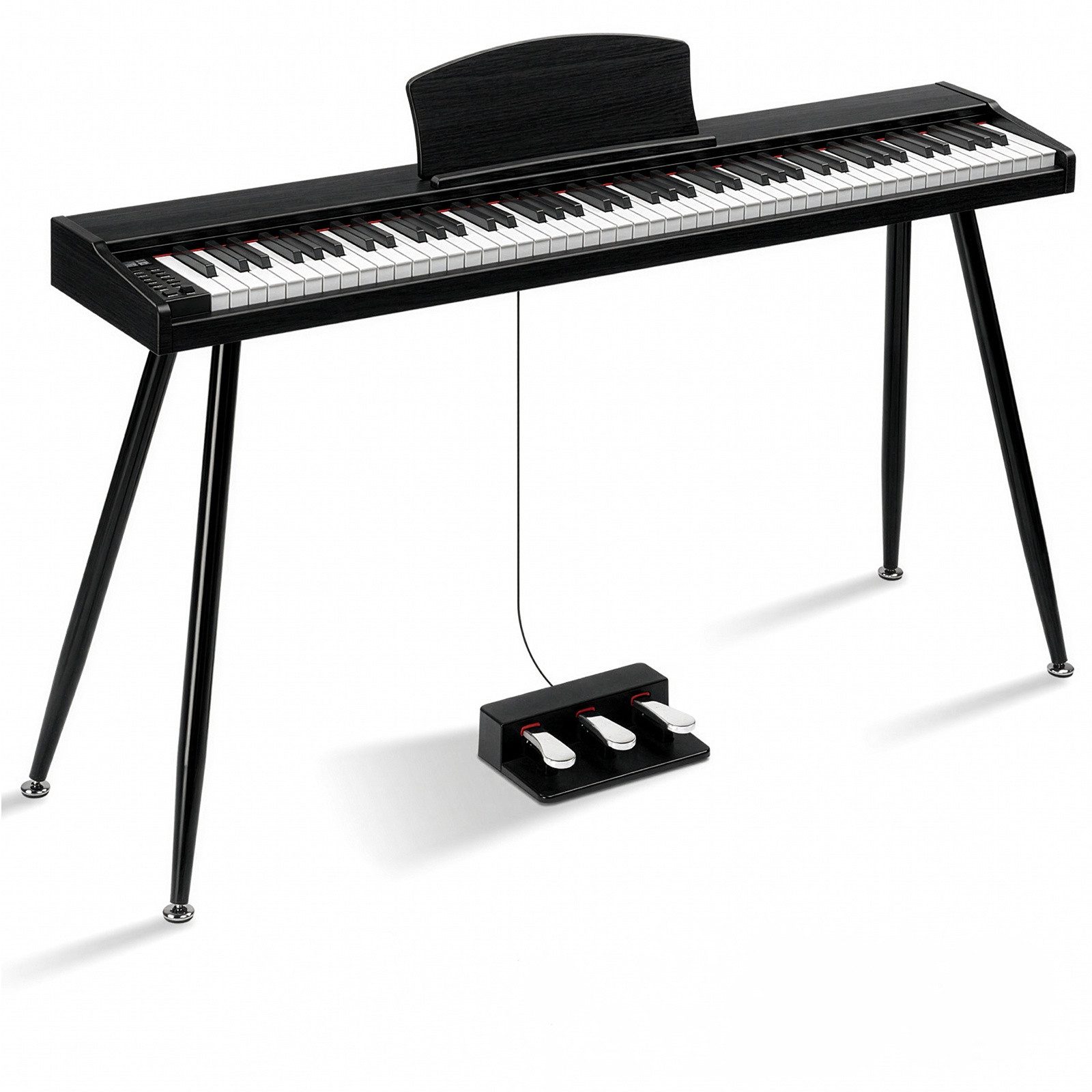 LALAHO Digitalpiano E-Piano 88 Tasten halbgewichtete Tastatur,Bluetooth und MIDI, Digital Keyboard mit Aufnahmefunktion, Transponierung