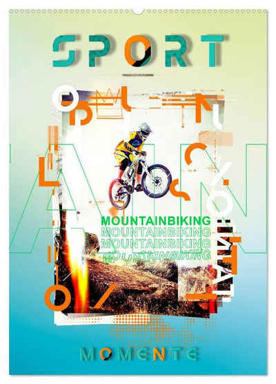 CALVENDO Wandkalender Sport Momente (Wandkalender 2024 DIN A2 hoch), CALVENDO Monatskalender