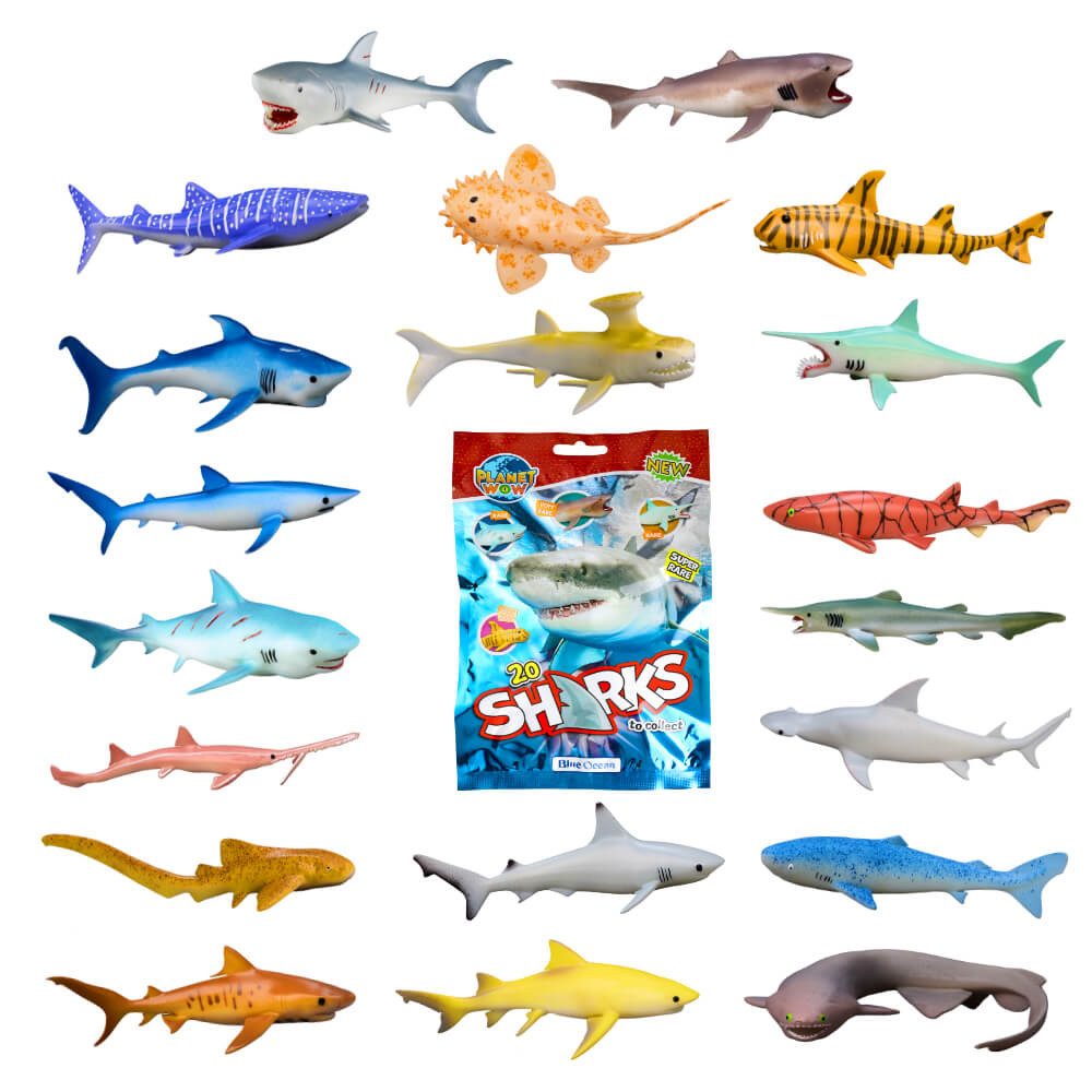 Panini Spielfigur Blue Ocean Sharks Sammelfiguren 2026 - Planet Wow Hai Figur, - Alle 20 Figuren