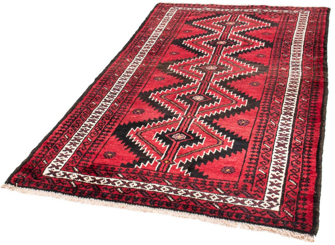 Wollteppich Belutsch Medaillon Rosso 203 x 123 cm, morgenland, rechteckig, Höhe: 8 mm, Handgeknüpft