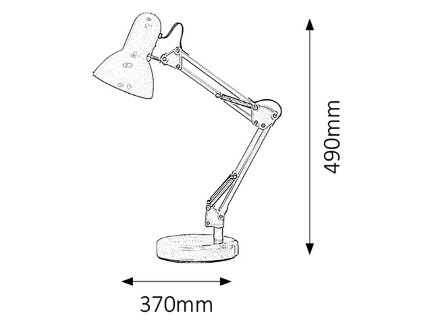 Rabalux Tischleuchte "Samson" Metall, grün, E27, IP20, L490mm