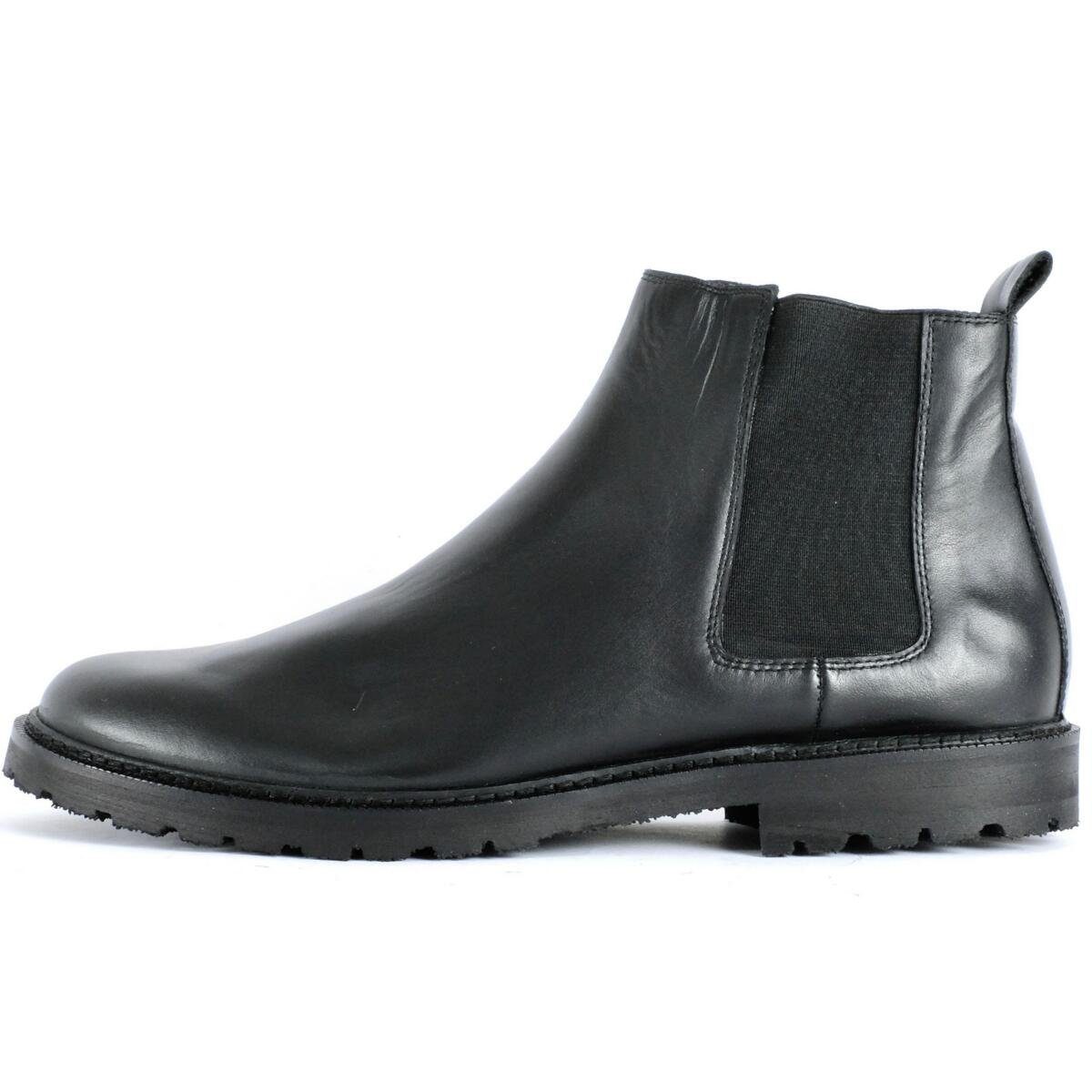 SORBAS '92 Black gefütterte Leder Chelsea Boots Chelseaboots