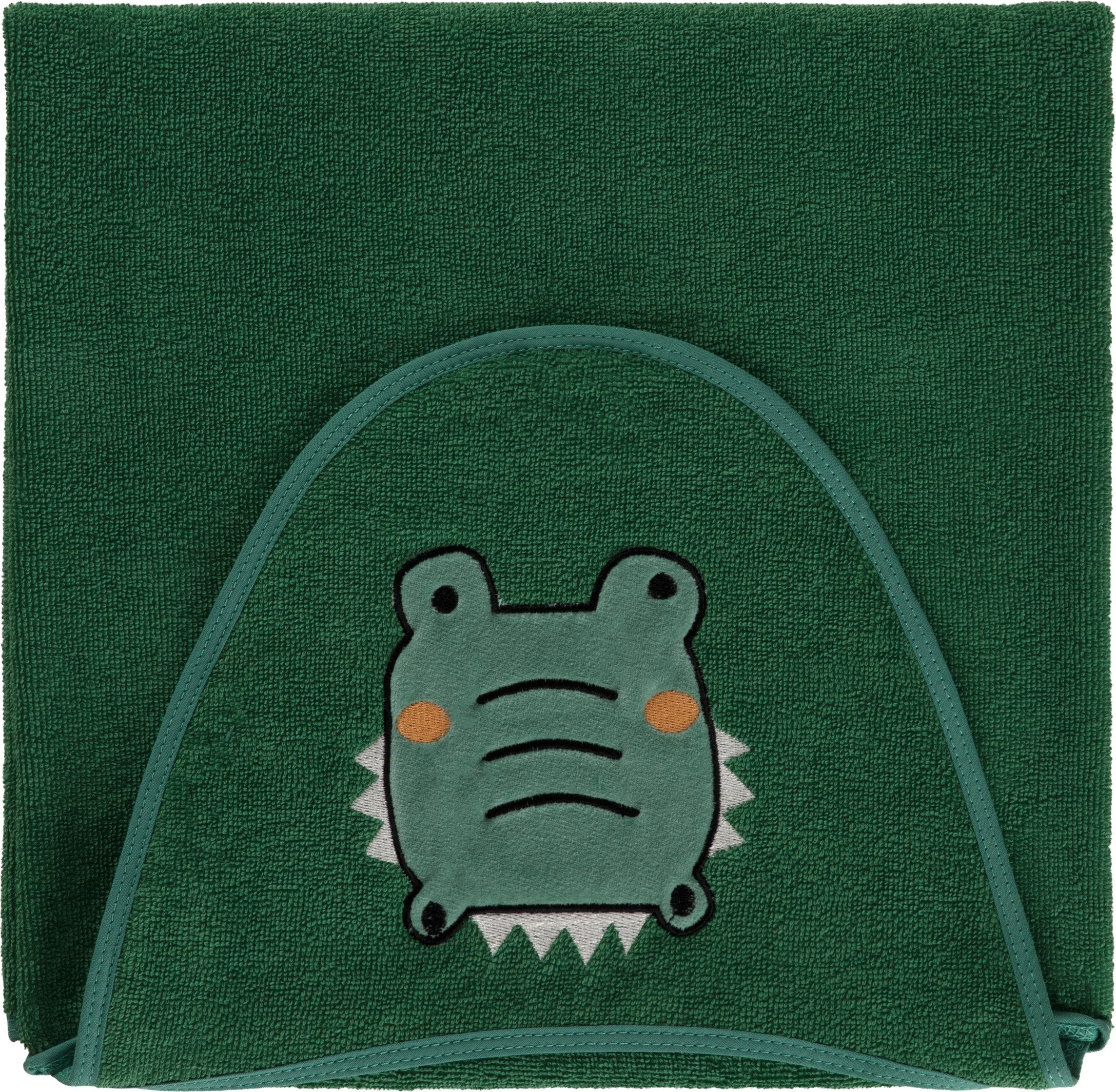 Egeria Kapuzenhandtuch Crocodile, Frottier (1-St), mit Kokodil Applikation