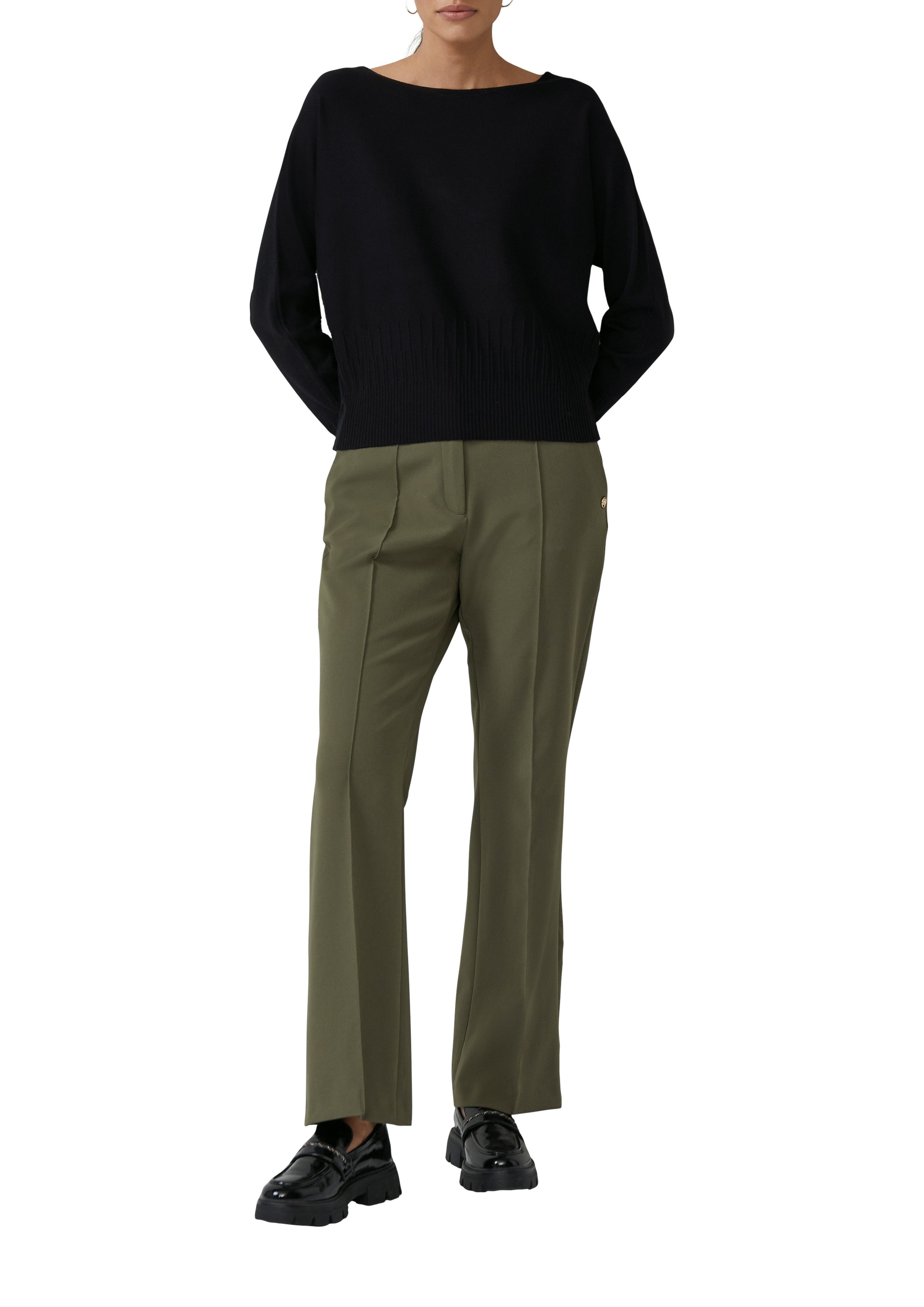 s.Oliver BLACK LABEL Strickpullover mit Fledermausärmeln günstig online kaufen