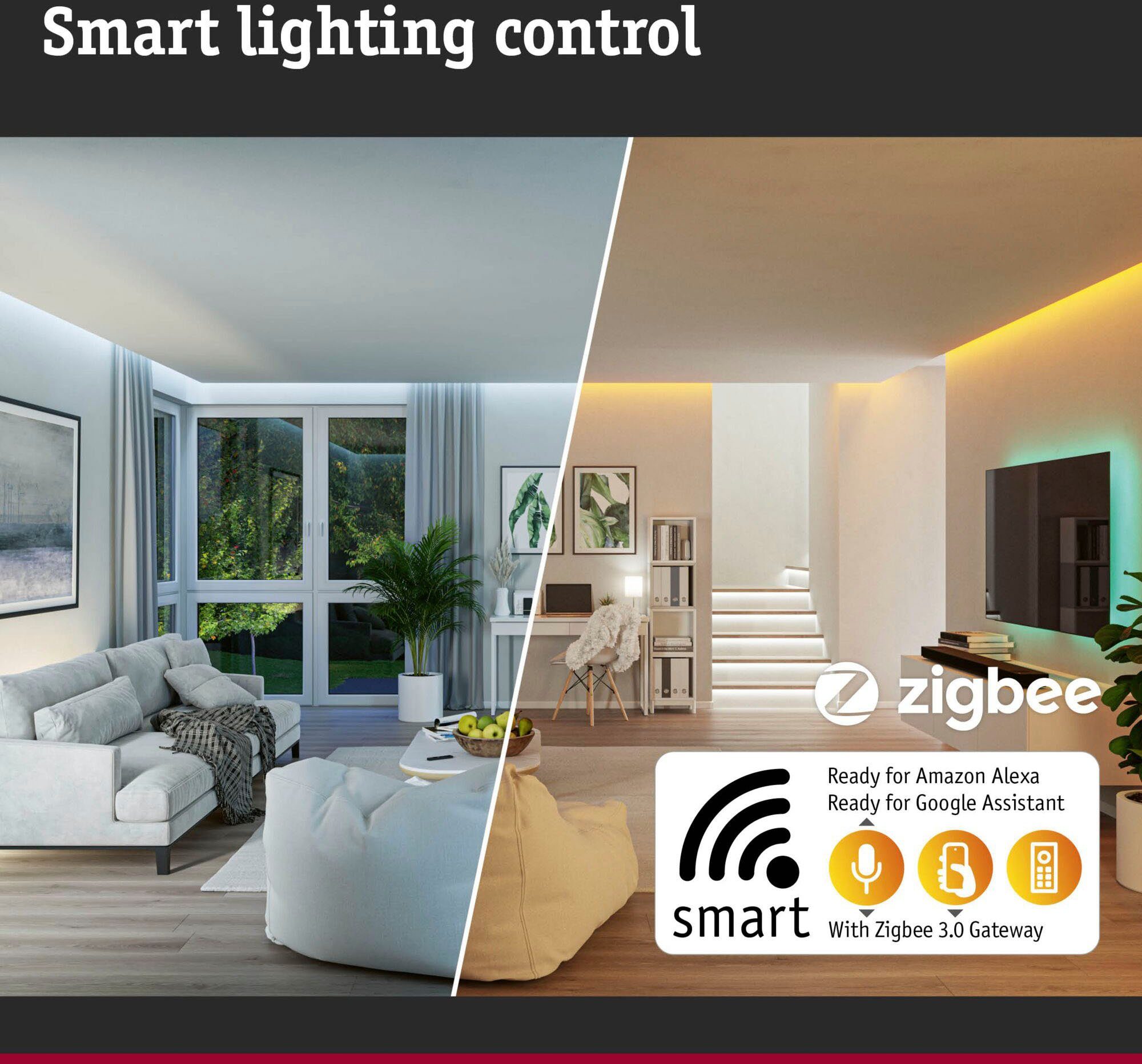 Zigbee integriert, Zigbee 230V anthrazit, Outdoor 2000-6500K Tageslichtweiß, Außen-Wandleuchte LED RGBW LED Cybo RGBW fest Paulmann