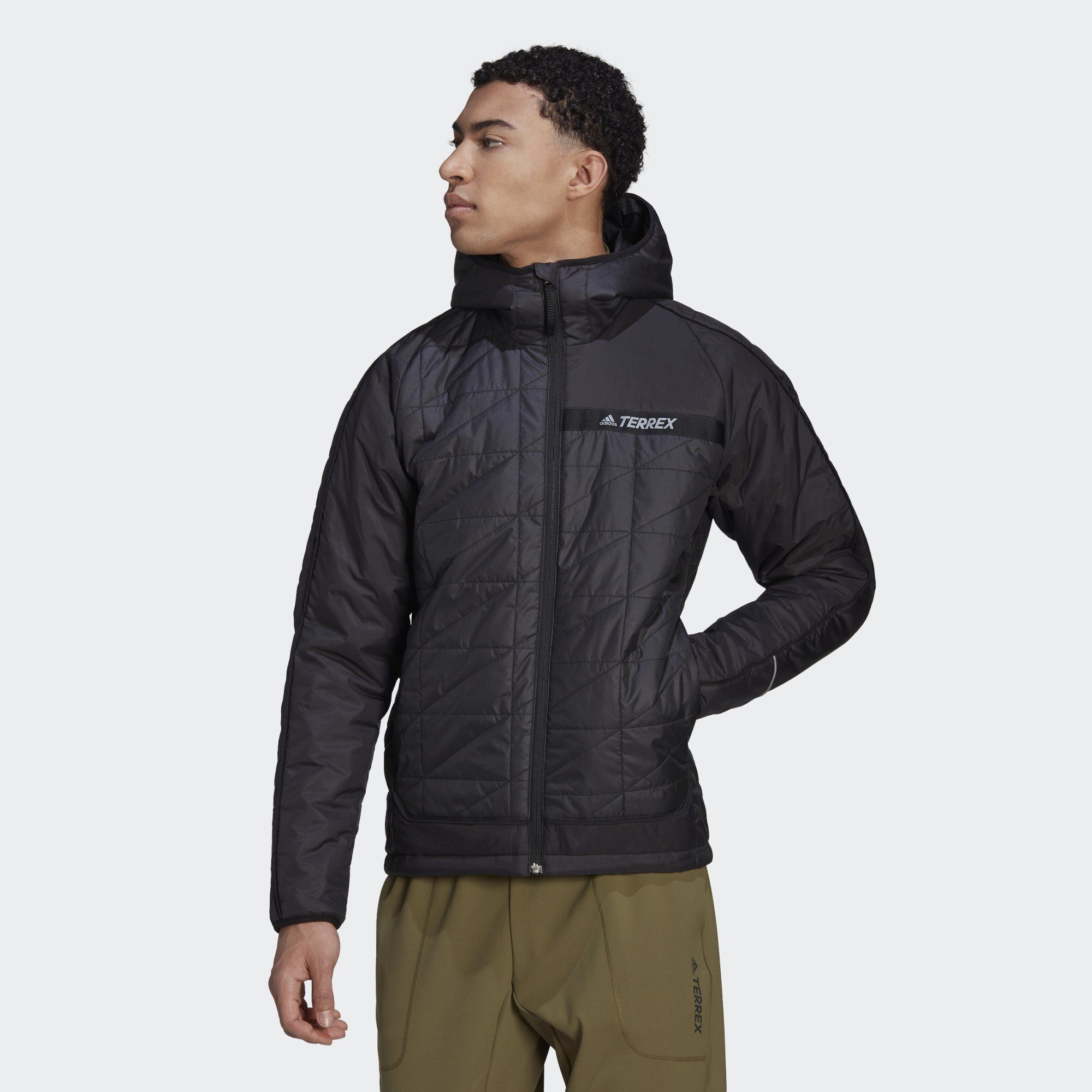 adidas TERREX Outdoorjacke TERREX MULTI INSULATED HOODED JACKE,  Durchgehender Reißverschluss mit Kinnschutz; Kapuze | Jacken