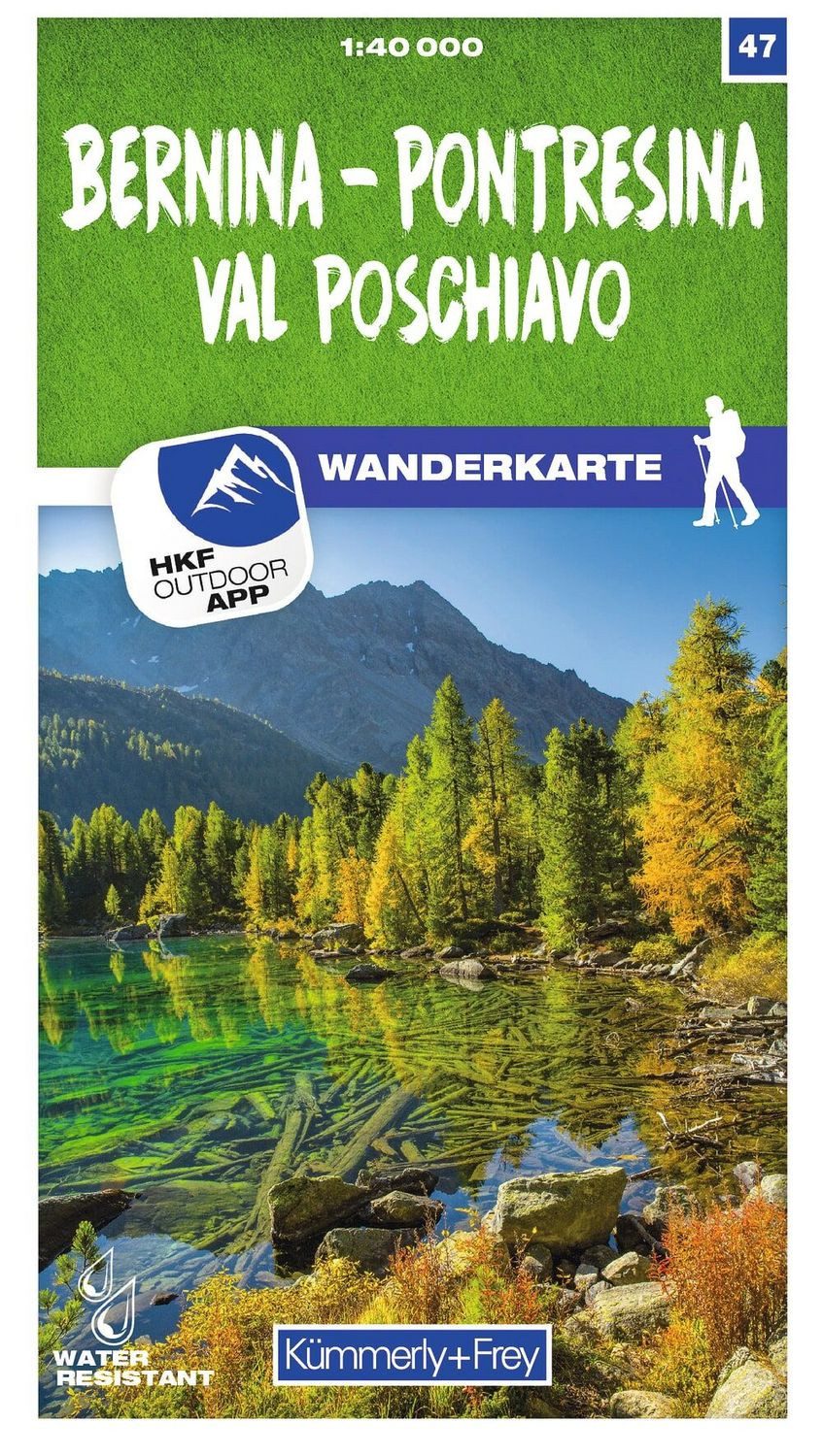 Kümmerly+Frey Wanderkarte 47 Bernina, Pontresina, Val Poschiavo 1:40.0 / diverse