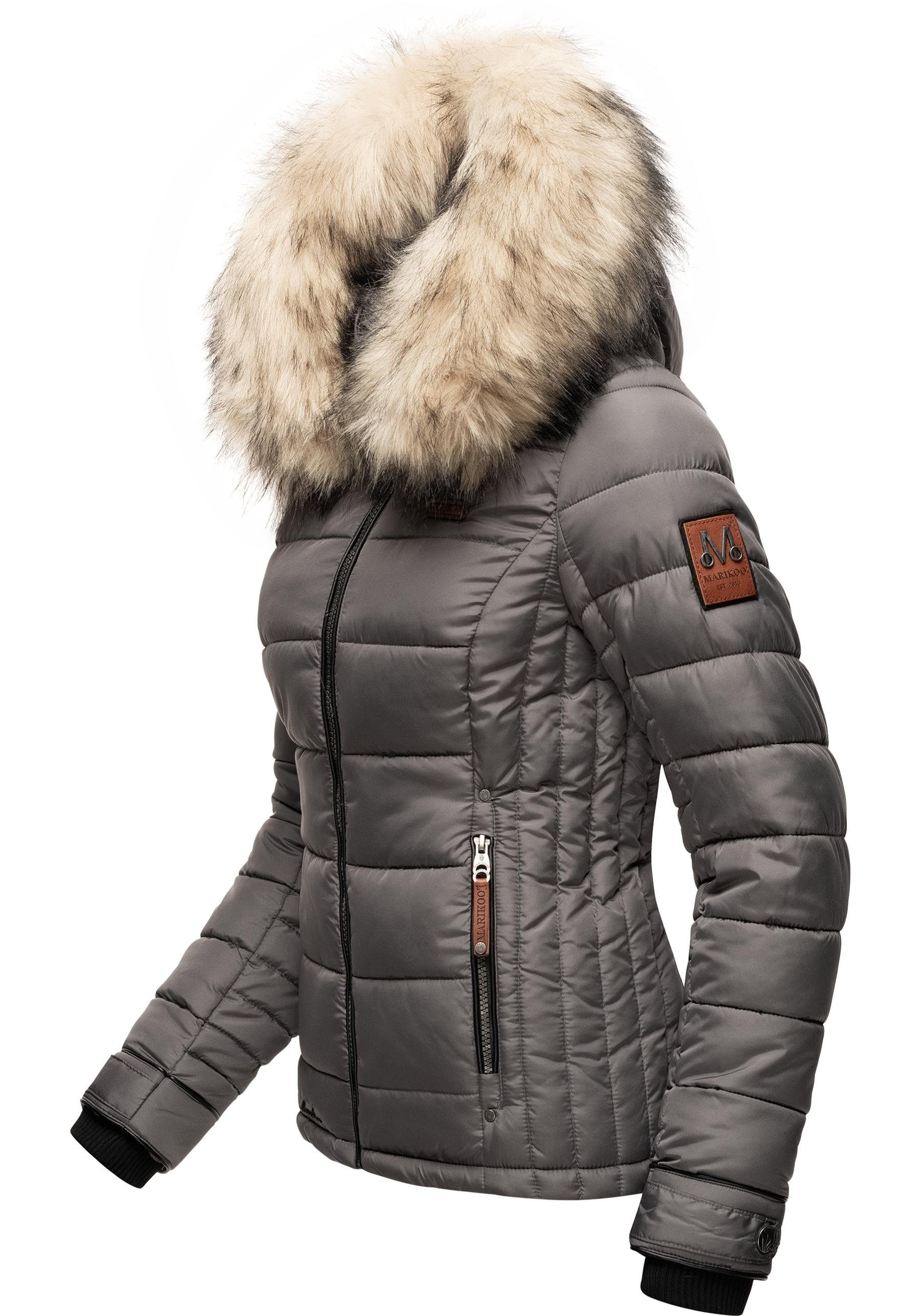 Marikoo Winterjacke "Lerikaa" mit Kapuze Winter Steppjacke mit abnehmbarem günstig online kaufen
