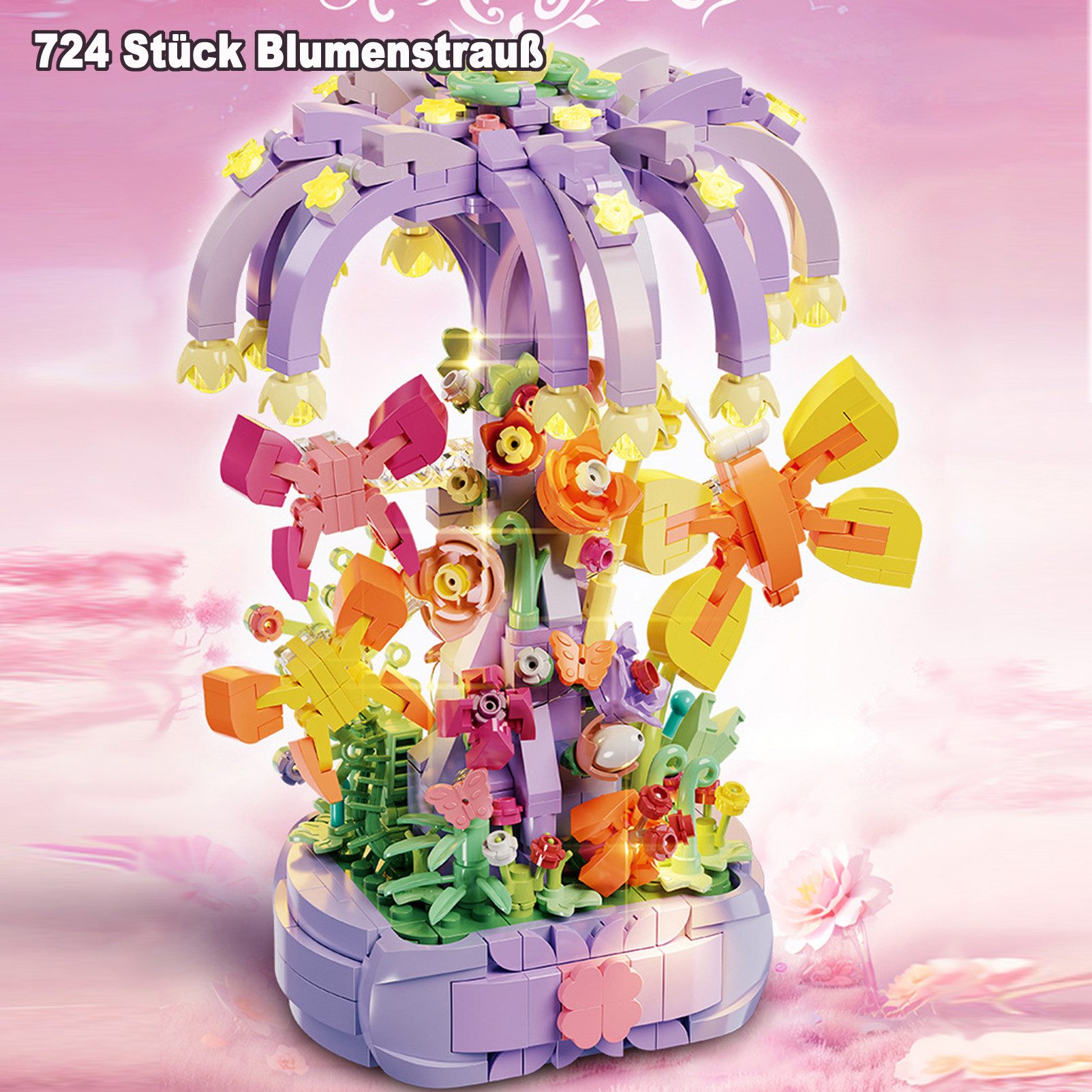 Esun Blumen Bouquet Building Set 724 Stück, DIY Einzigartige Dekoration Spi günstig online kaufen