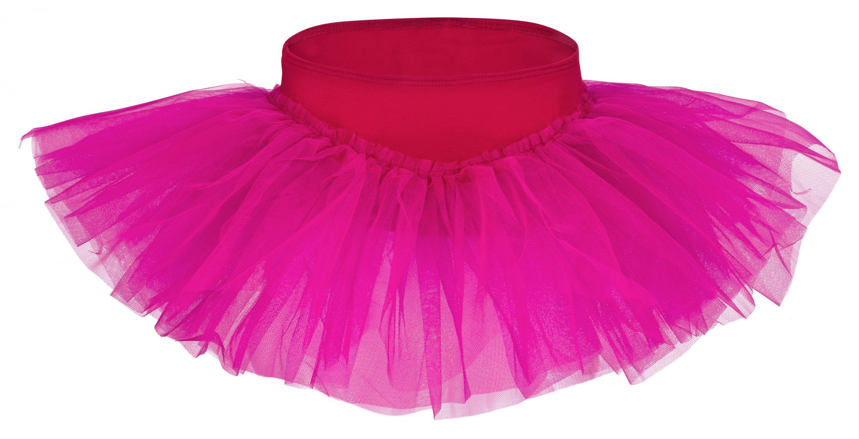 tanzmuster Tüllrock Ballett Tuturock Pia Tutu Ballettrock aus Tüll mit Bund aus Baumwolle pink