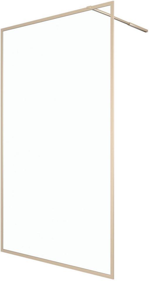 Thumbnail - Marwell Walk-in-Dusche Golden Frame, Einscheibensicherheitsglas, mit ausziehbarem Haltearm, Aluminiumrahmen in gebürstet...