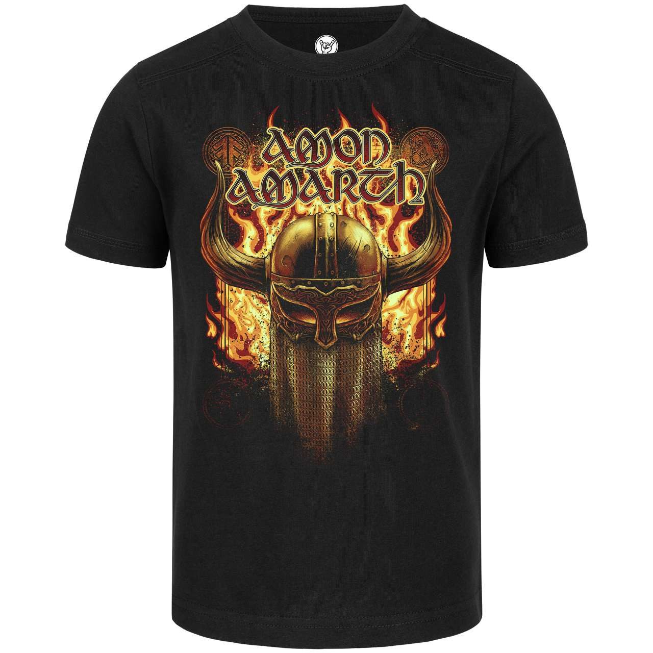 Metal Kids T-Shirt mit Amon Amarth (Helmet) Aufdruck für Kinder (2–14 J)