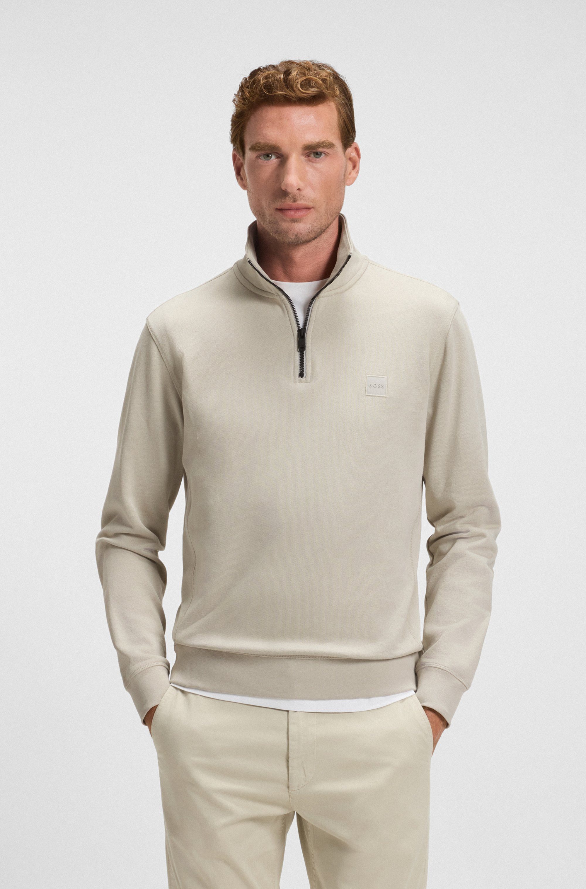 BOSS ORANGE Sweatshirt Zetrust (1-tlg) mit Reißverschluss am Kragen