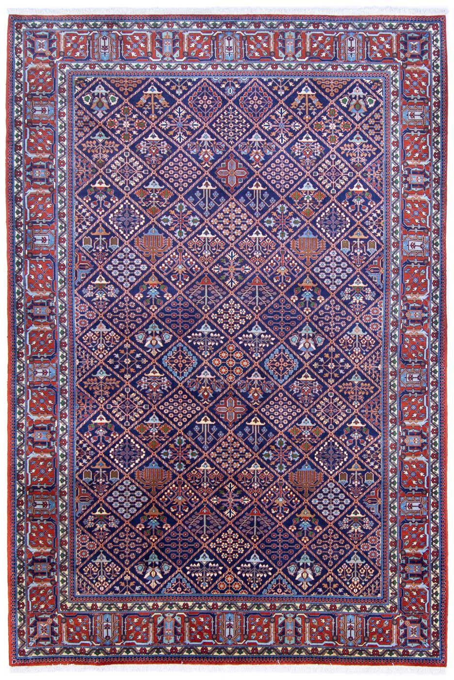 Wollteppich Meymeh Durchgemustert Blu 305 x 208 cm, morgenland, rechteckig, Höhe: 10 mm, Unikat mit Zertifikat