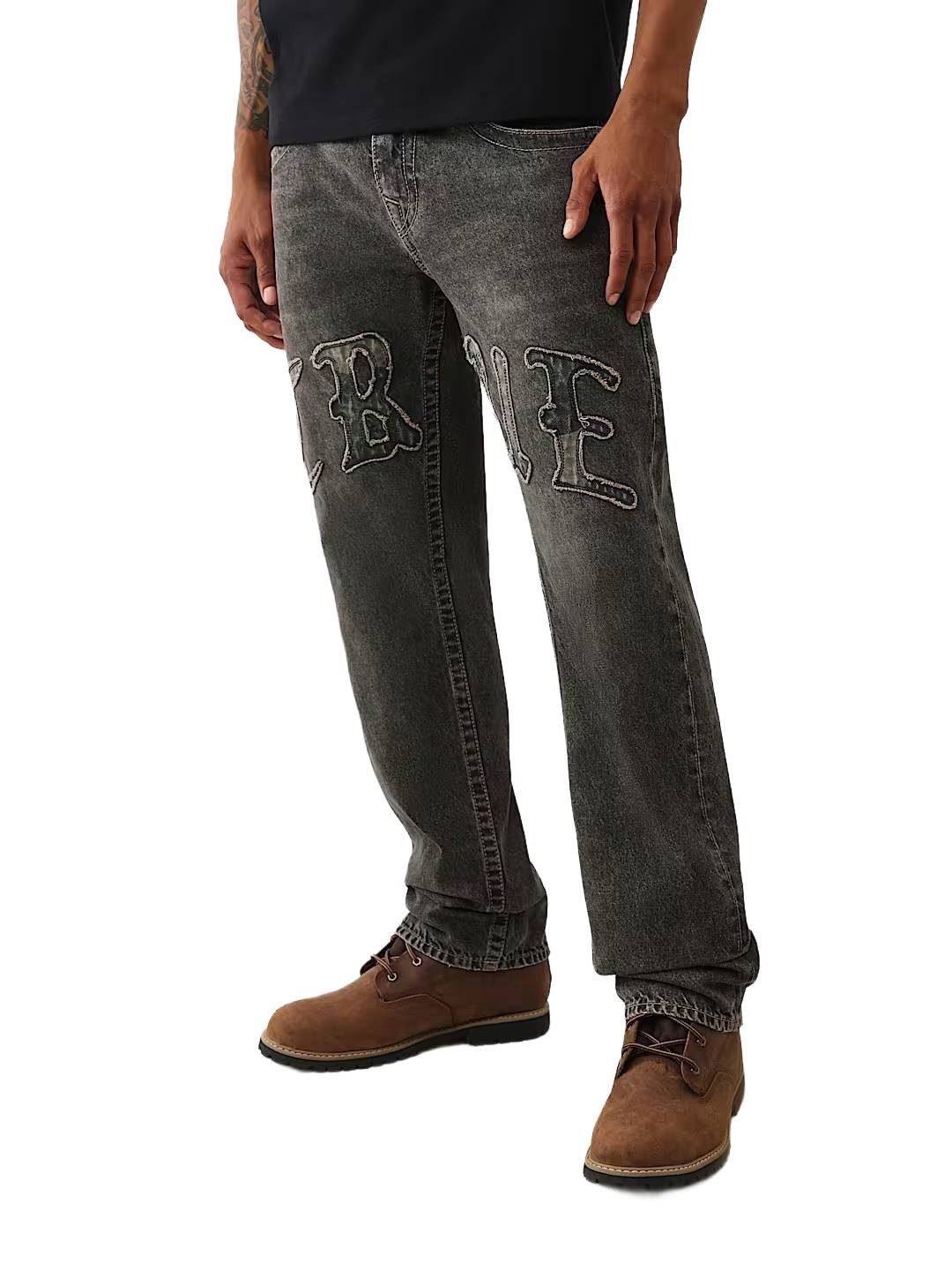 True Religion Straight-Jeans Jeans True Religion Ricky SN Flap TR 34I Five-Pocket-Style