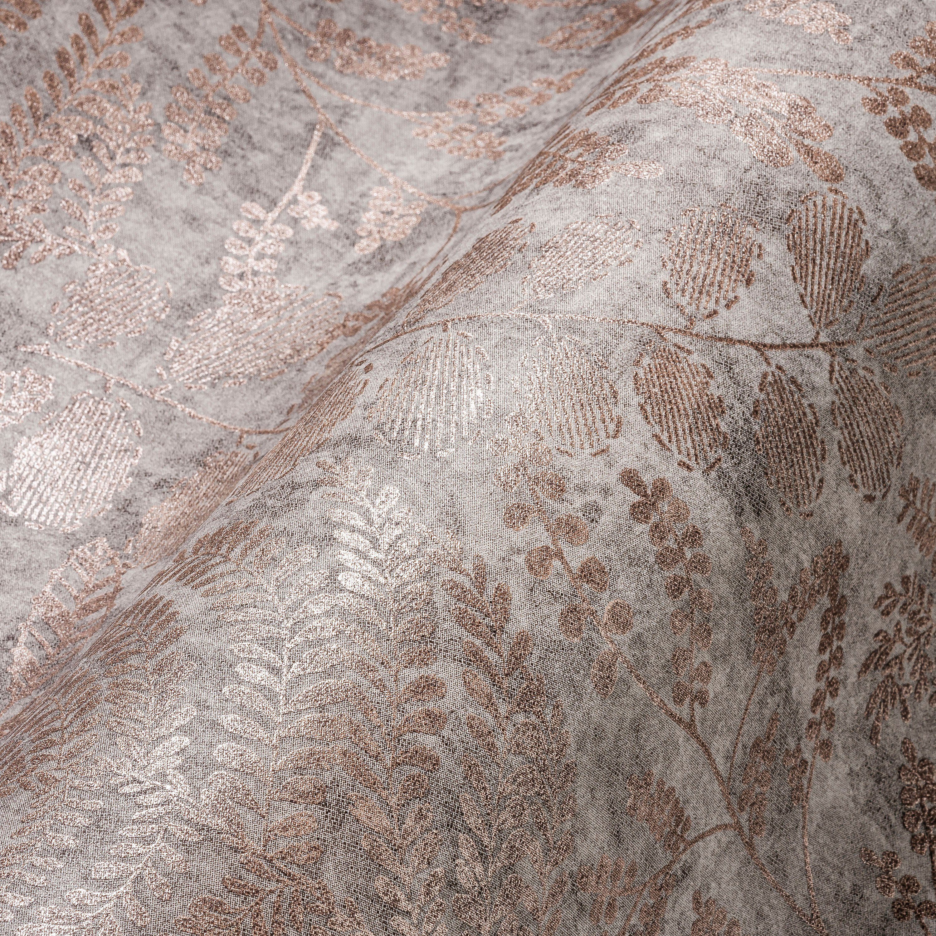 A.S. Création Vliestapete THE BOS Blätter Floral, glatt, gemustert, matt, neutral, (1 St), Florale Tapete Tapete Floral Tapeten Wohnzimmer Schlafzimmer Küche