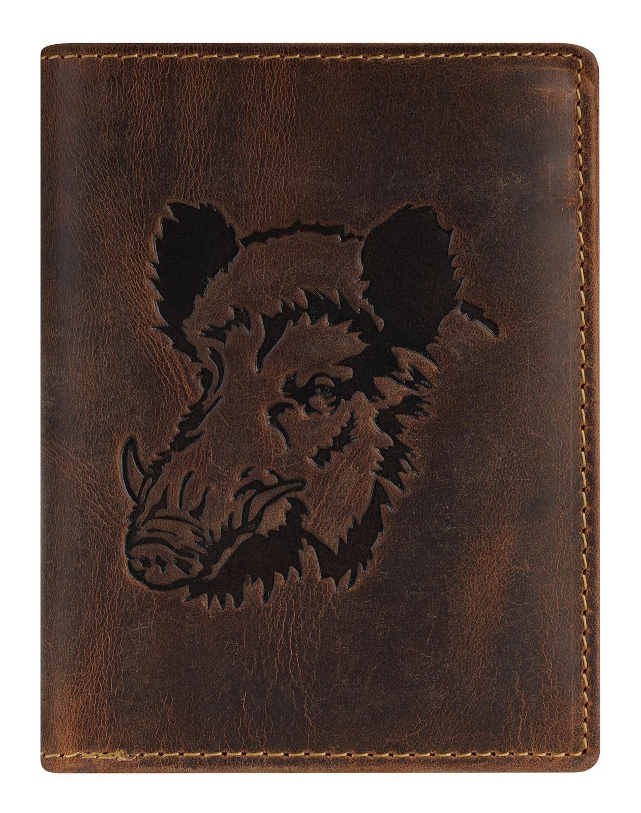 Greenburry Geldbörse Animal Collection Wallet, aus echtem Rindsleder mit RFID-Blocker Schutz