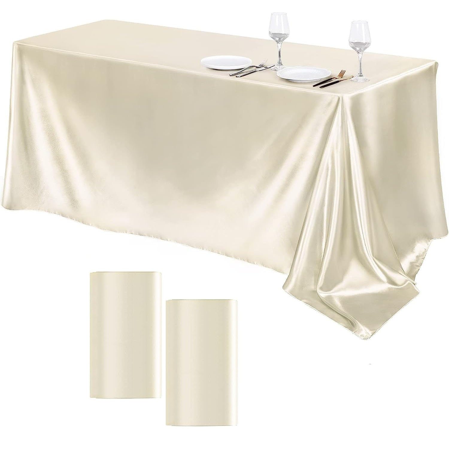 FELIXLEO Tischläufer Tischdecke für Hochzeitsbanket Bankett aufdekoration 145*260CM