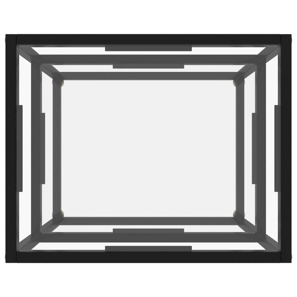Transparent vidaXL Konsolentisch cm | 50x40x40 Beistelltisch Hartglas Transparent Transparent (1-St)