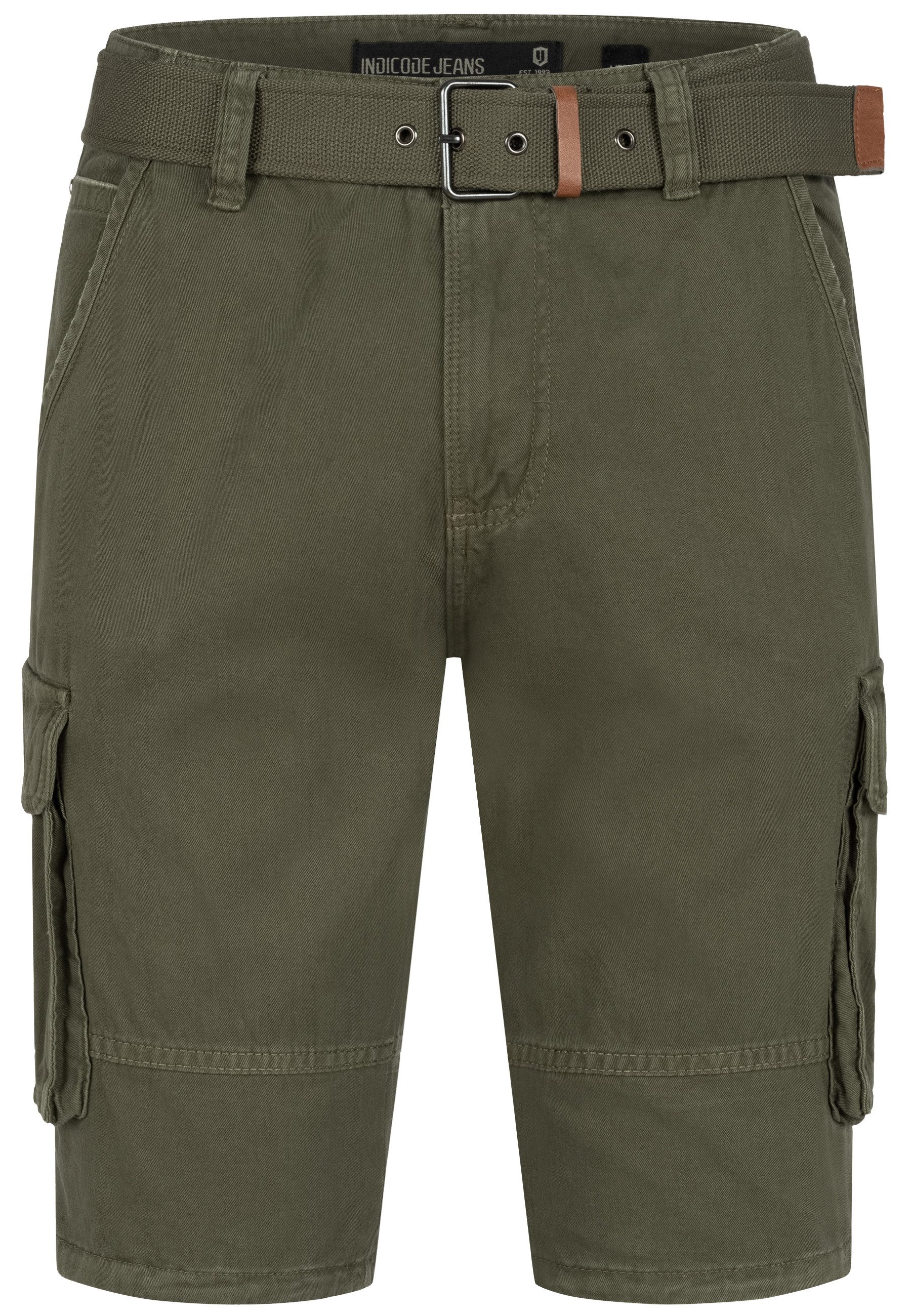 Indicode Cargoshorts Herren Monroe Cargo Cargo Shorts Herrenshorts mit 6 Ta günstig online kaufen