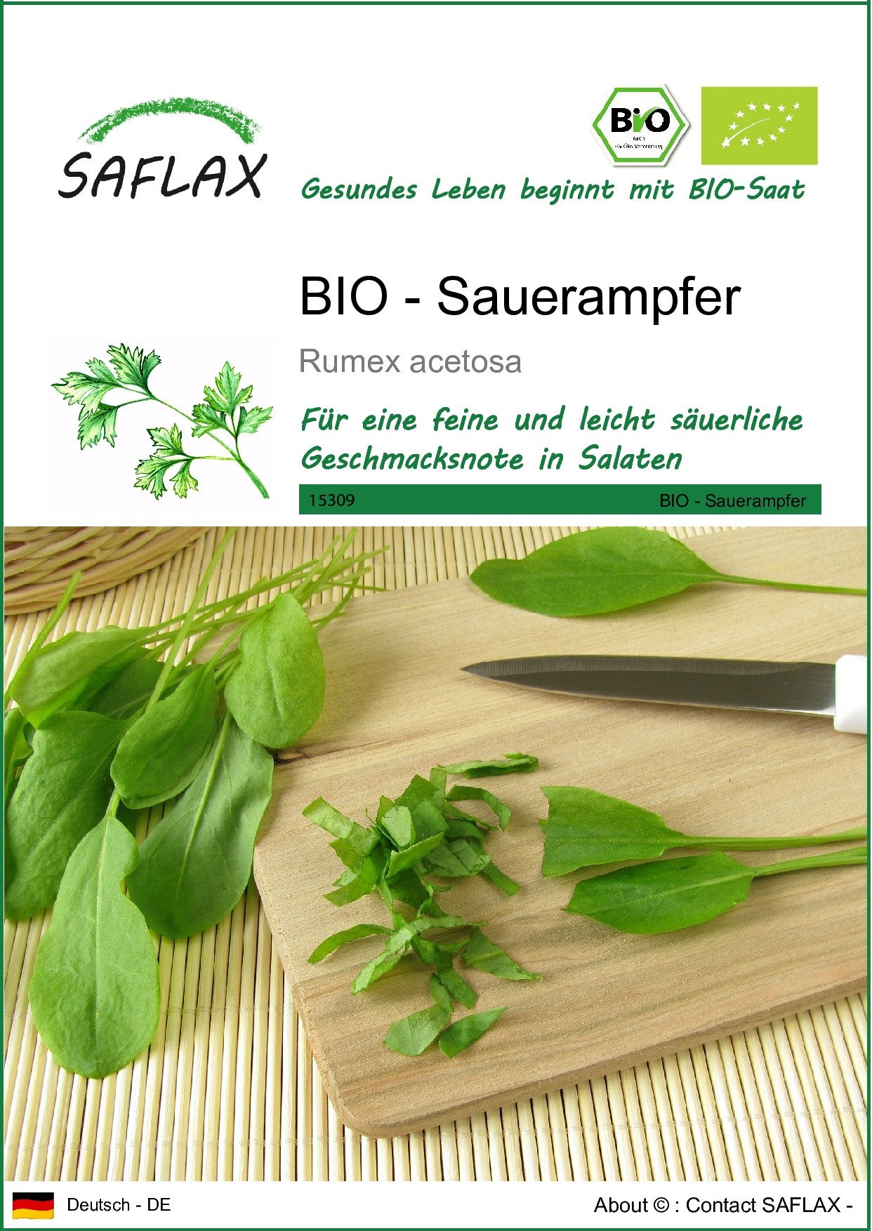 Kräutersamen SAFLAX - Samen - BIO - Sauerampfer