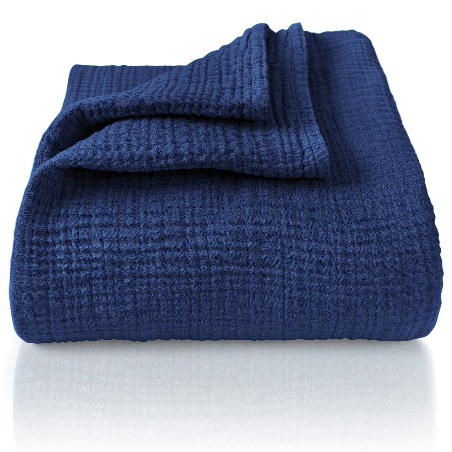Laynenburg Tagesdecke Musselin aus 100% Baumwolle – Baumwolldecke, Kuscheldecke, Wohndecke als Sommerdecke, Bett-Überwurf, Couch-Überwurf, Sofa-Decke
