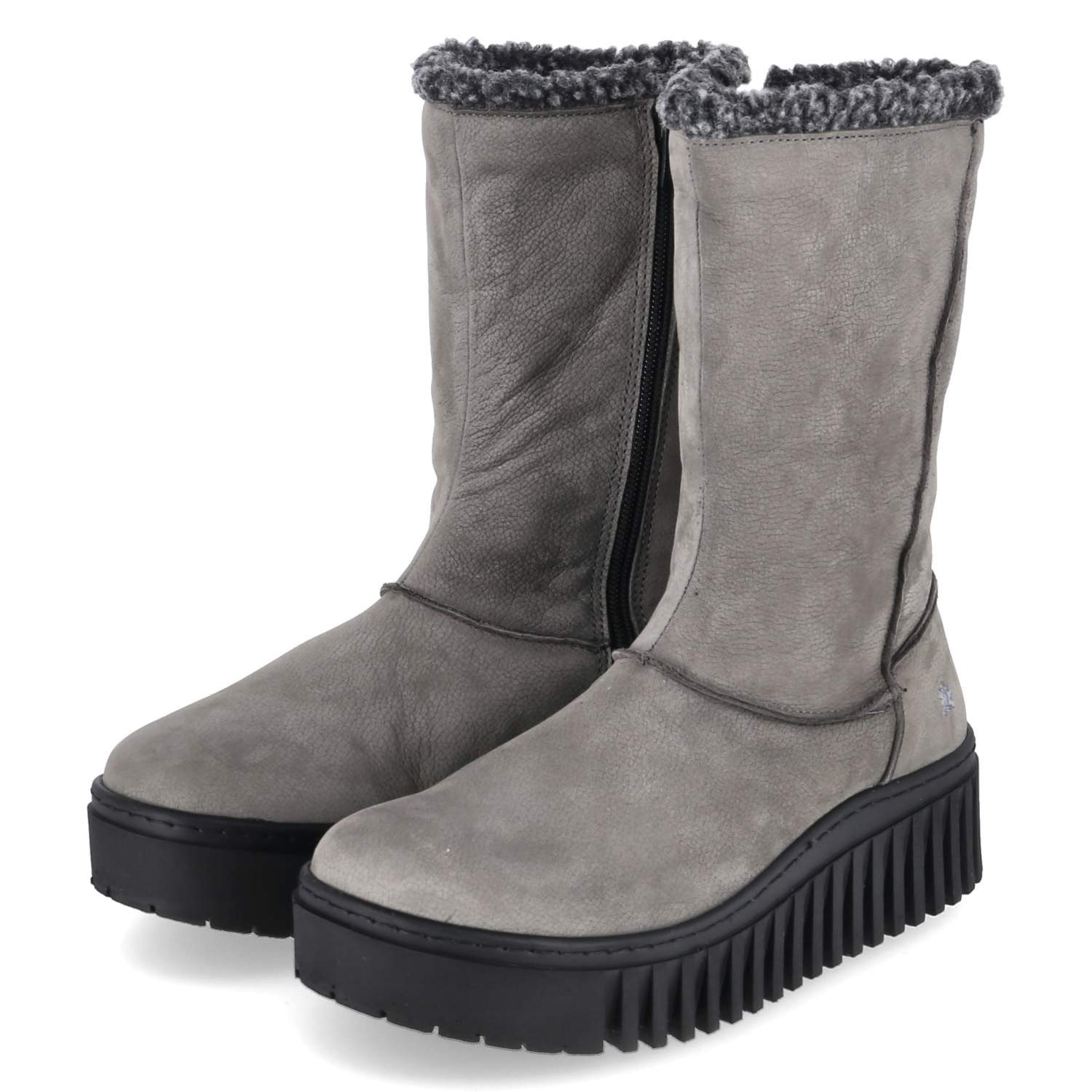 Art Art 1511 Nobuck Grey Damen Rauleder grey Winterstiefel