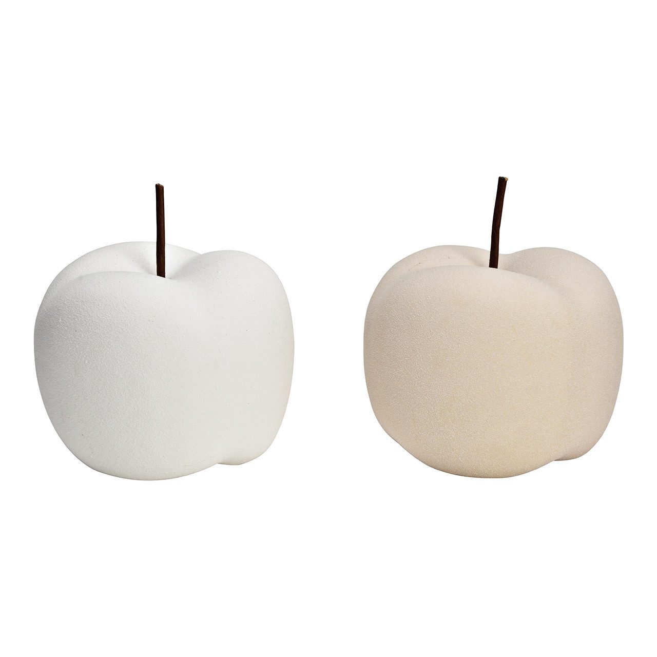 Wurm Dekoobjekt Apfel aus Keramik, 1 Stück, Beige oder Weiß, 10039129 (1 St)