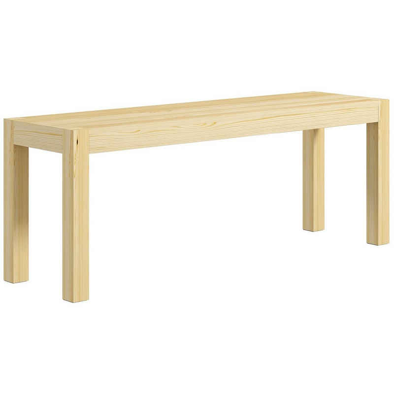 HOMCOM Sitzbank 2-Sitzer Essbank im Landhaus-Stil (Essbank, 1-St., Holzbank), bis 240 kg belastbar, Natur, 120 x 33 x 45 cm