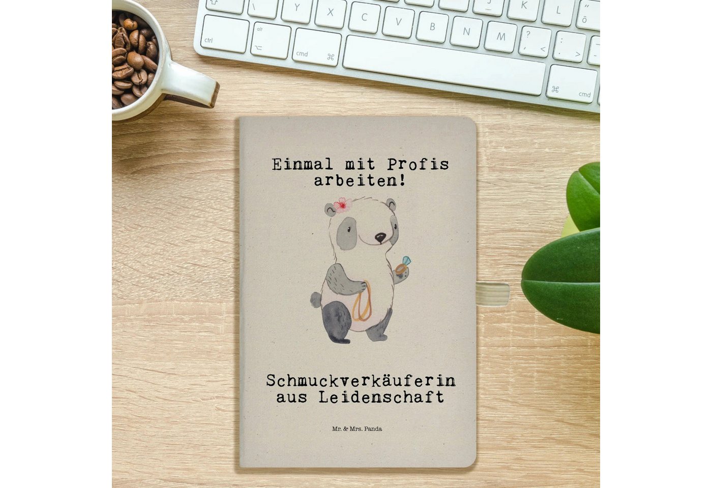 Thumbnail - Mr. & Mrs. Panda Notizbuch Schmuckverkäuferin Leidenschaft - Transparent - Geschenk, Schmuckgesc Mr. & Mrs. Panda, Flexi...