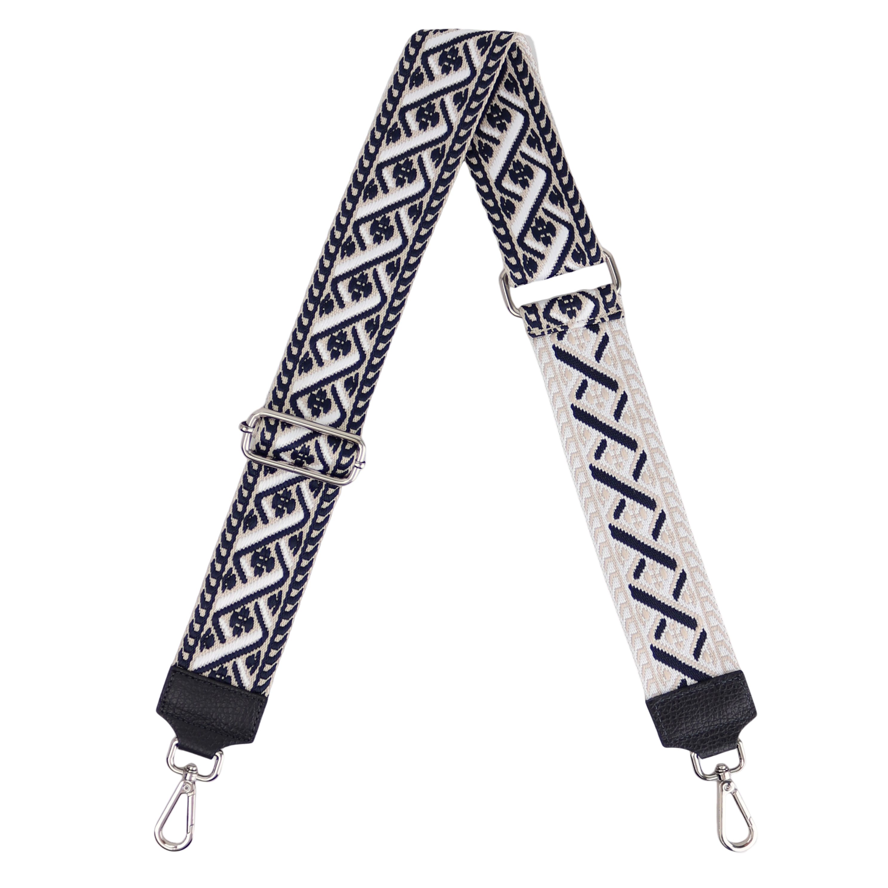 MIRROSI Schulterriemen Made in Italy aus Echtleder Schultergurt für Tasche zum Wechseln (Farbe in Dunkelgrau,Navy,Grau,Khakigrün, 1x Taschengurt) 5cm Breit Bohemian Style