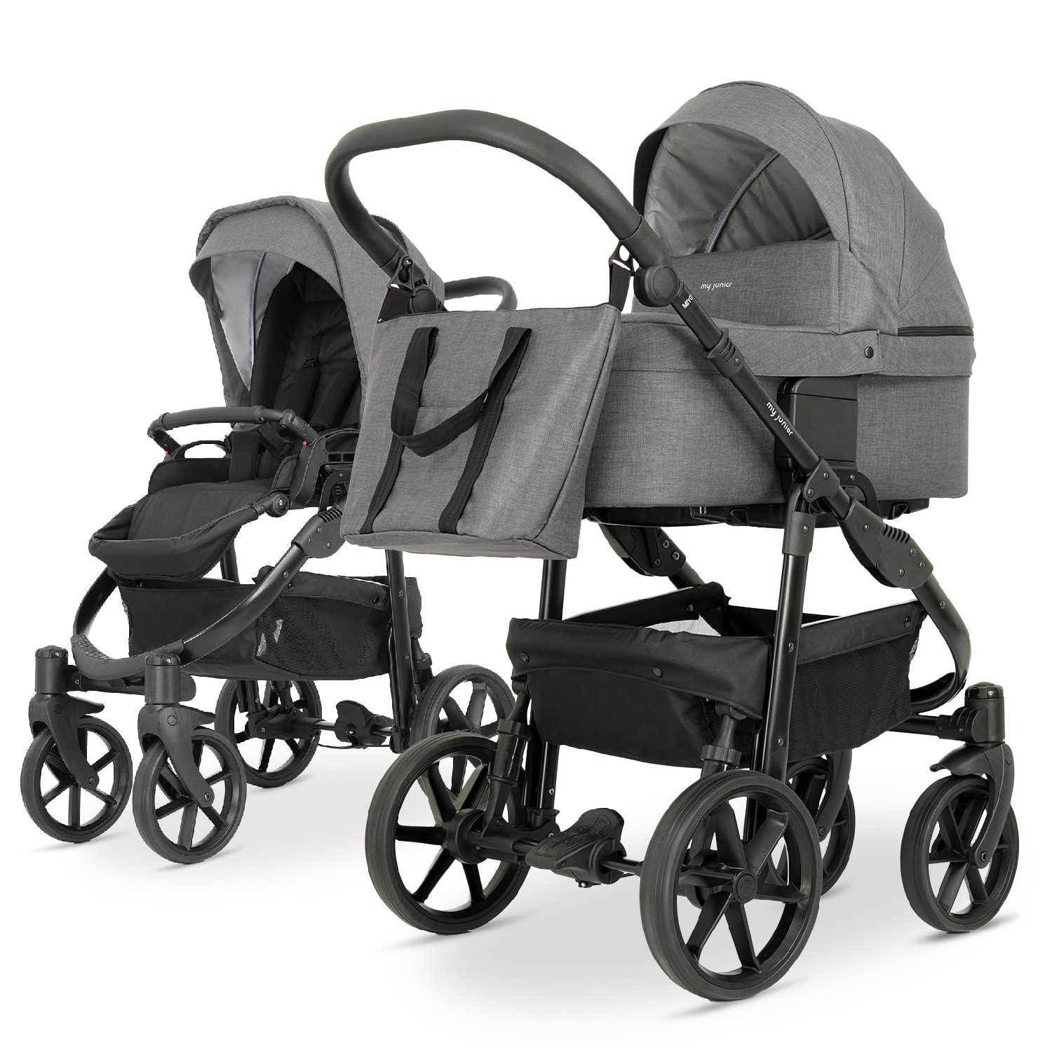 my junior Kombi-Kinderwagen my junior® MIYO² Cool Grey 2in1