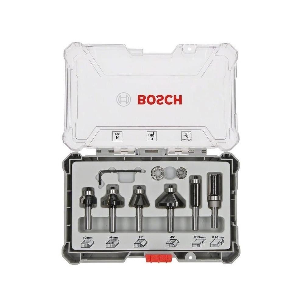 BOSCH Kantenfräser 6-teiliges Rand- und Kantenfräser-Set Fräser Set, mit 8- günstig online kaufen