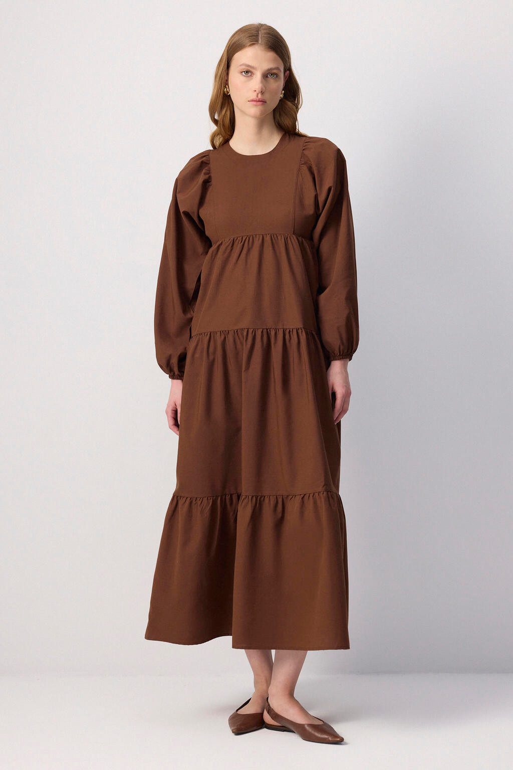 touche prive Maxikleid 100 % LEINEN-PLISSEE-KLEID