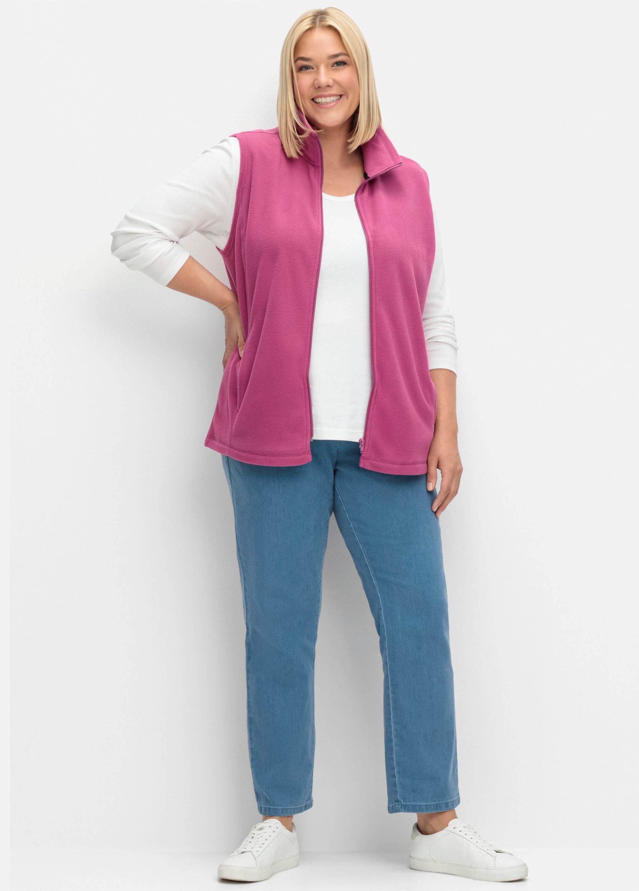 Sieh an! Fleeceweste Fleece-Weste Länge ca. 70 cm