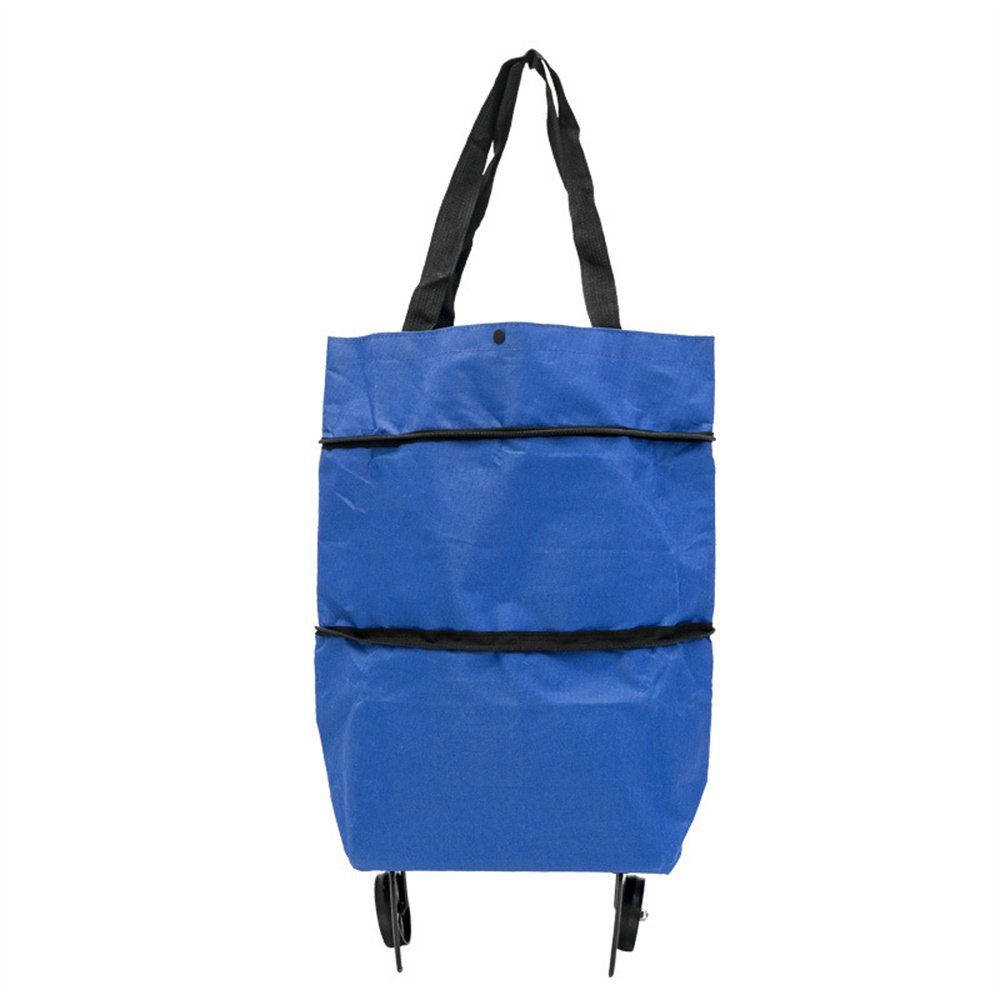 TUABUR Tragbare Blau Einkaufstrolley-Tasche, Haushaltsbedarf Einkaufstrolley