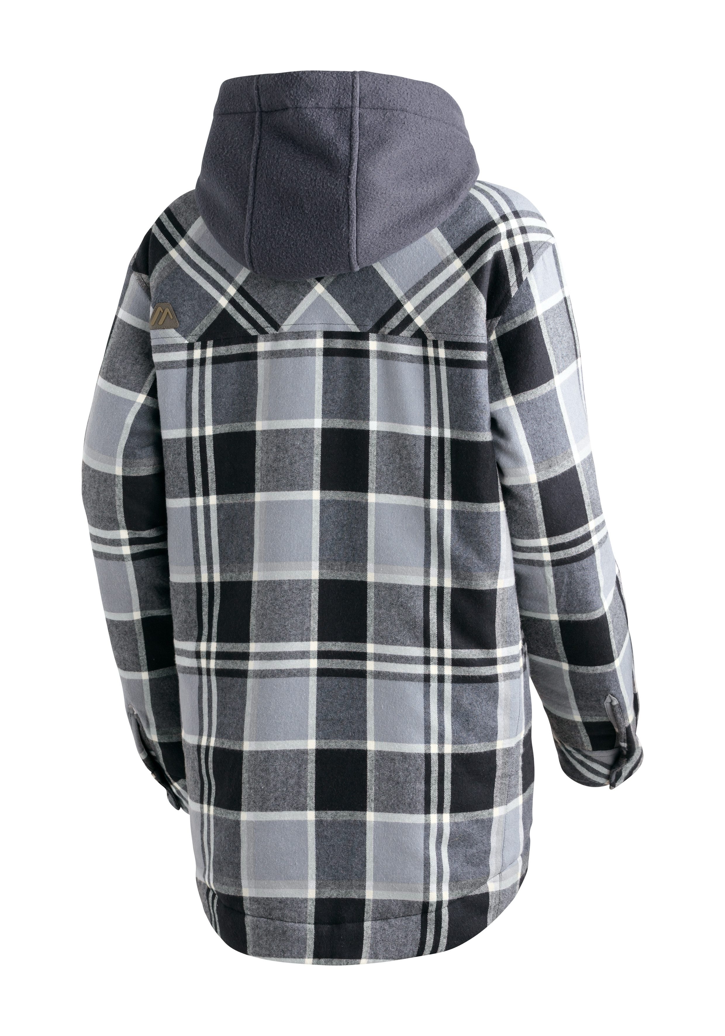 Maier Sports Flanellbluse Camquadri W wattiertes Damen Hemd im klassischen Karo-Look