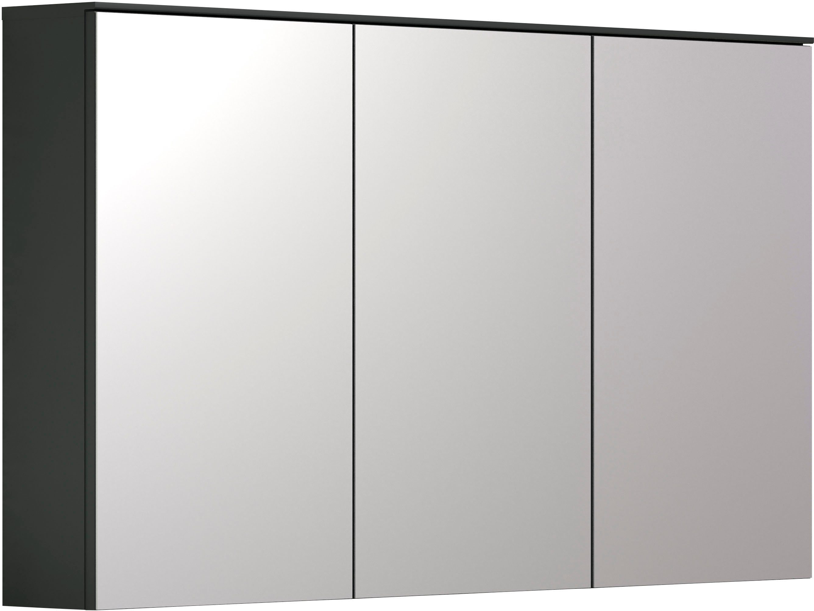 welltime Spiegelschrank Premont (1-St) Breiter Badspiegel mit 3 Spiegeltüren und 9 Fächern - Soft-Close