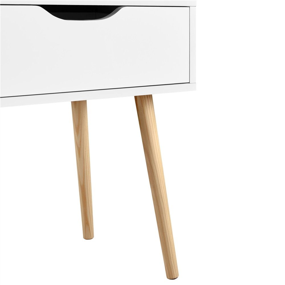 Yaheetech Nachttisch Kleiner Sofatisch, Nachtkonsole Beistelltisch mit Schublade